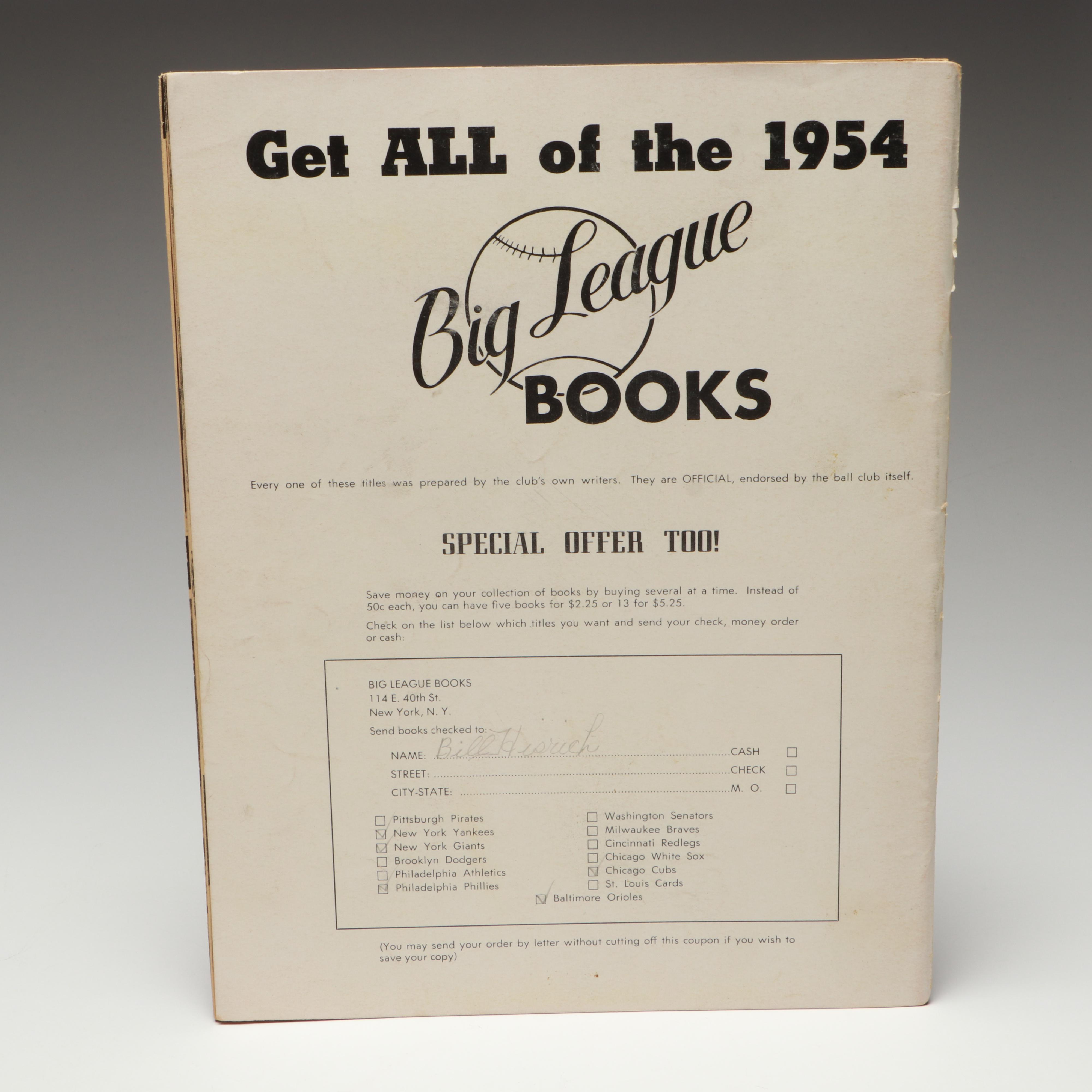 1954 and 1955 Cincinnati Reds Yearbooks