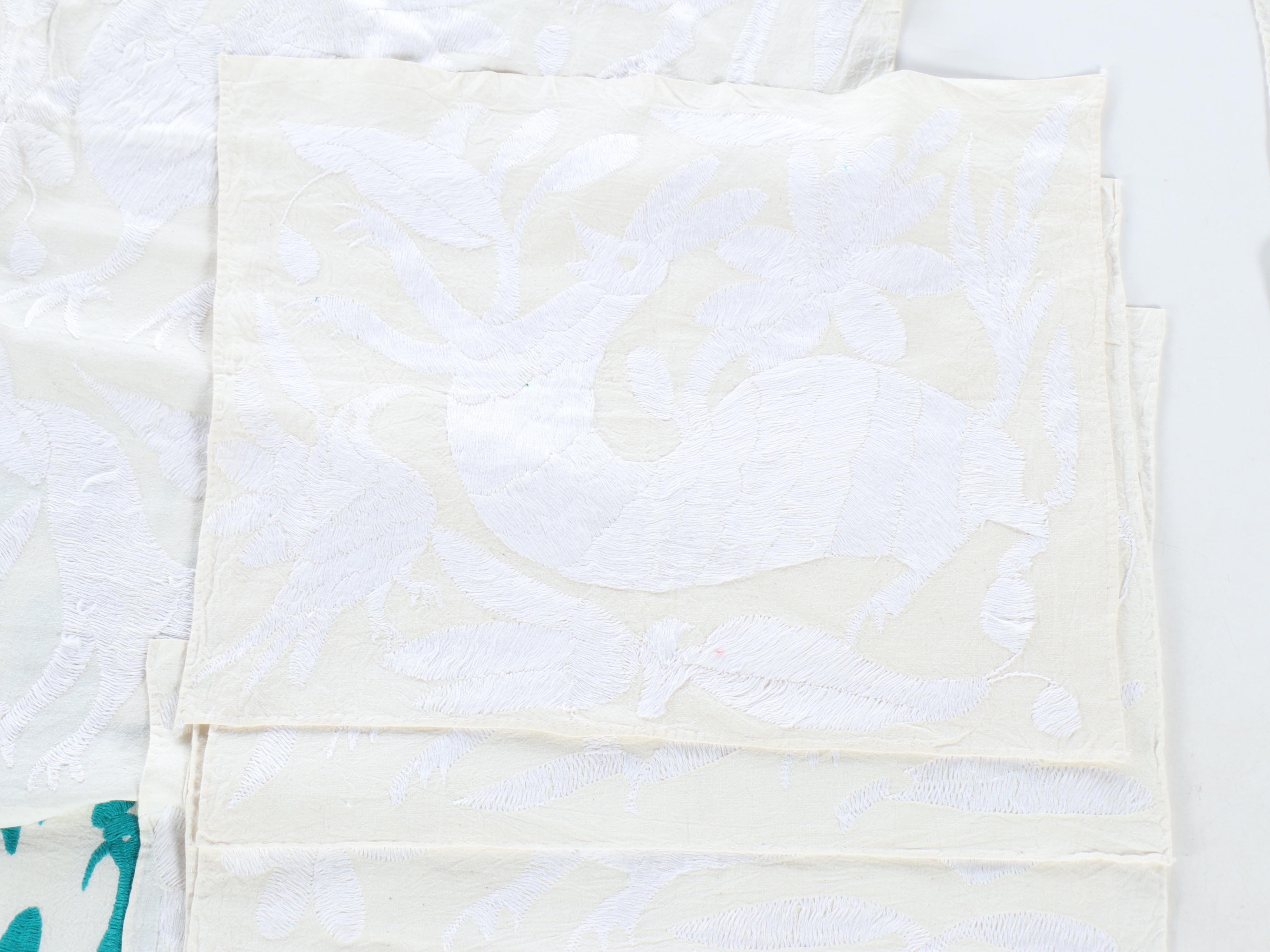 Mexican Tenango Otomi Embroidered Table Cloths and Mats