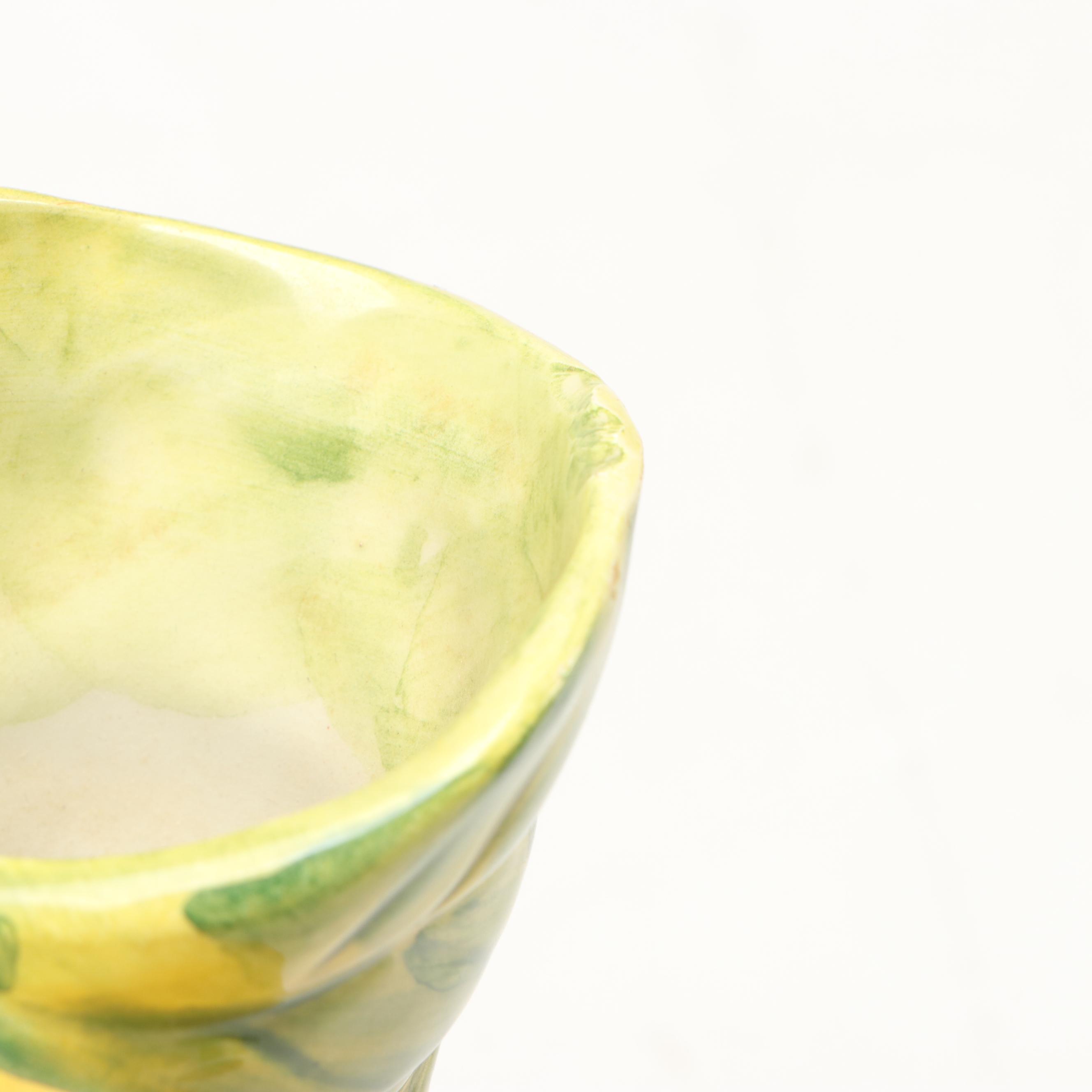 Mottahedeh Artichoke Jar and Plate with Lemon Pitcher and Other Art Pottery