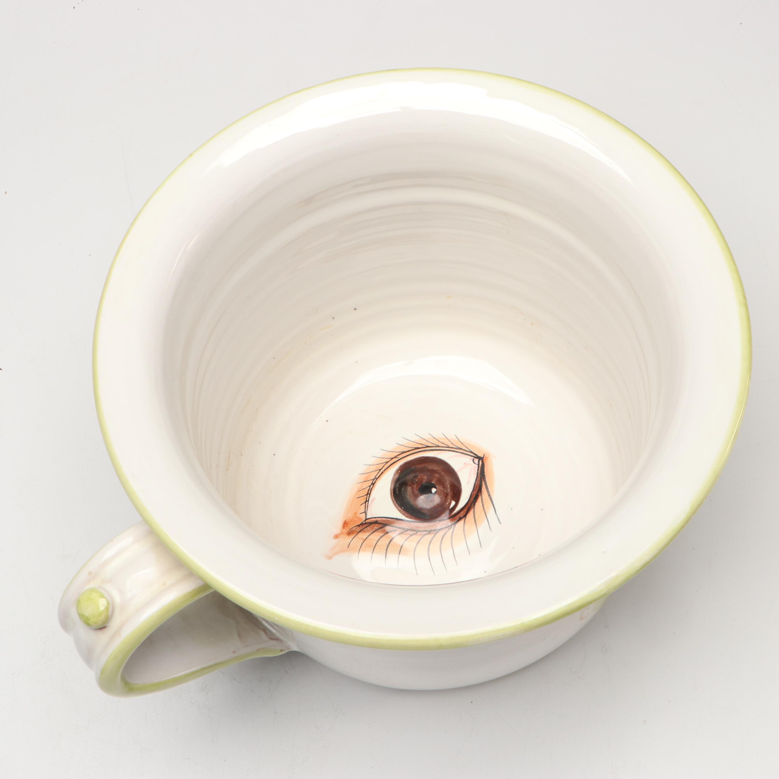 Mottahedeh Artichoke Jar and Plate with Lemon Pitcher and Other Art Pottery