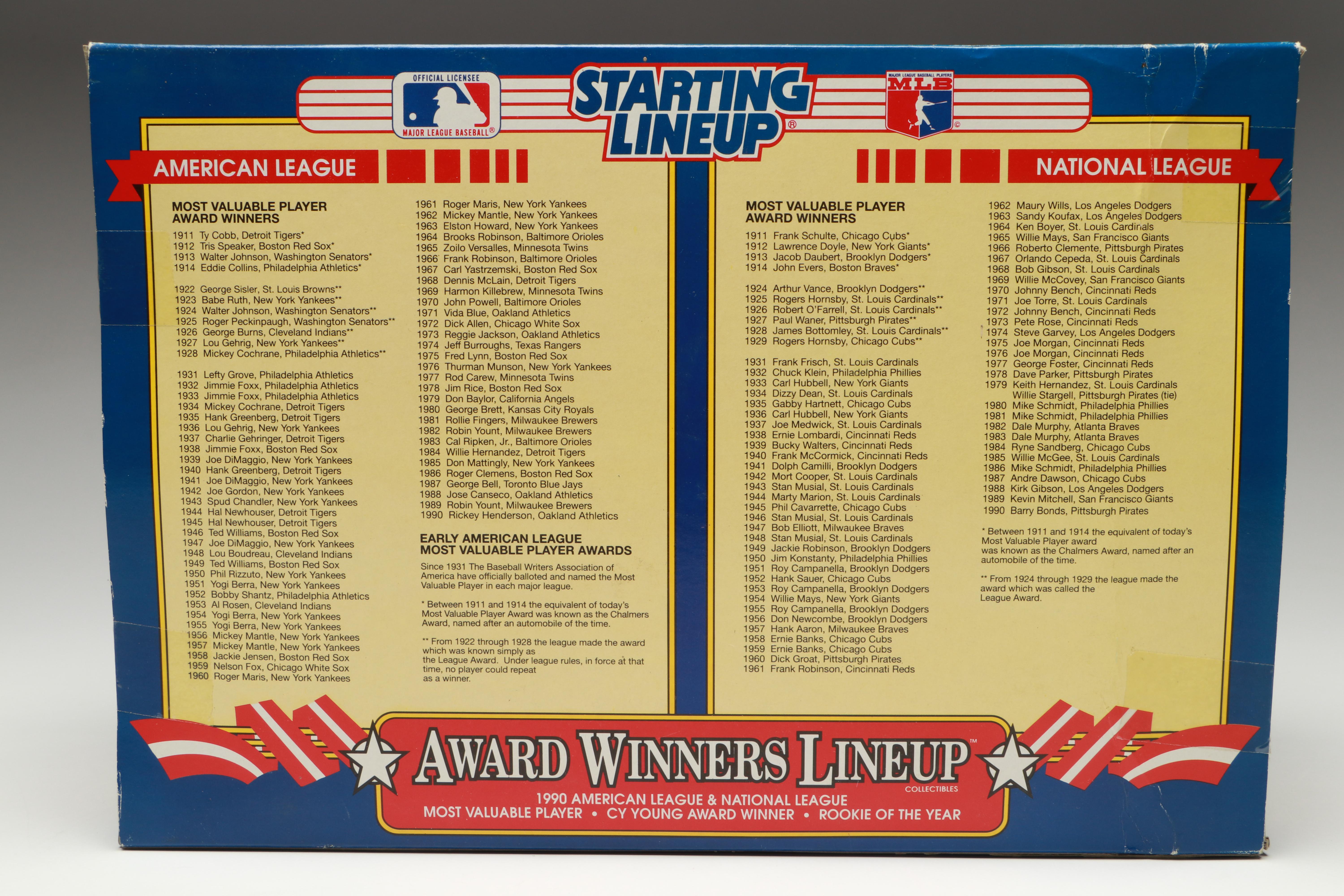 Kenner Starting Lineup Limited Edition 1990 American and National League Set