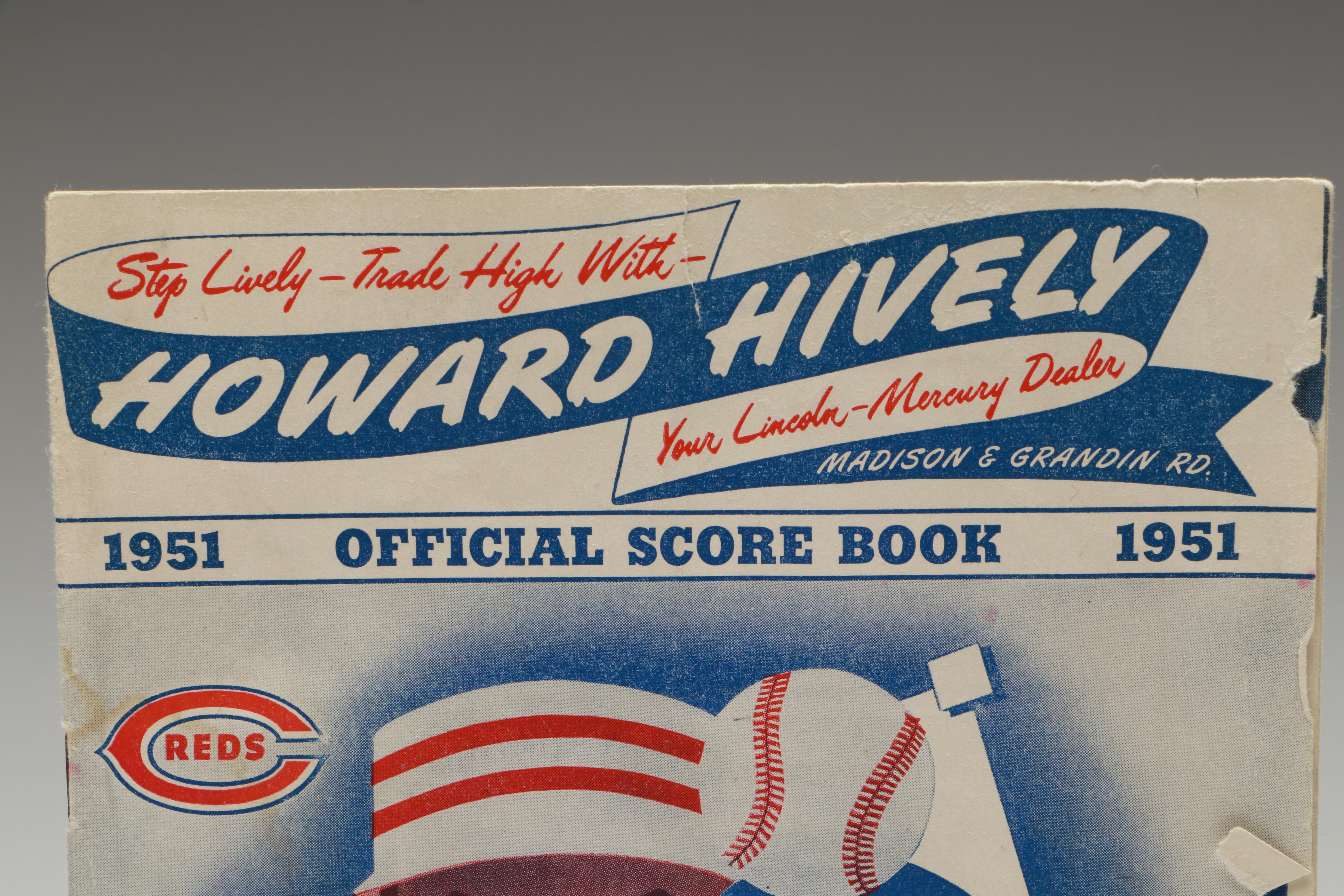 1951 Cincinnati Reds Official Score Book