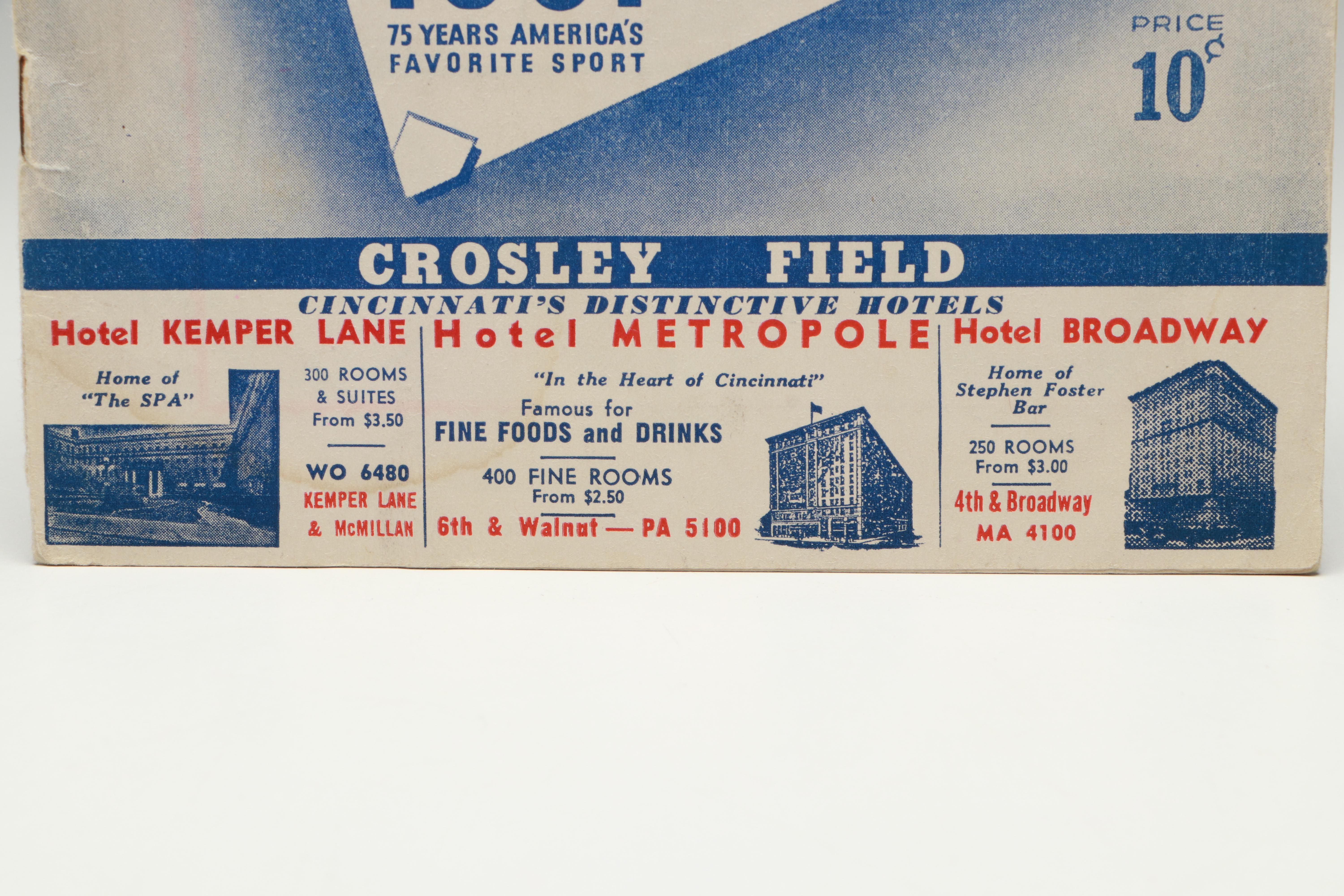 1951 Cincinnati Reds Official Score Book