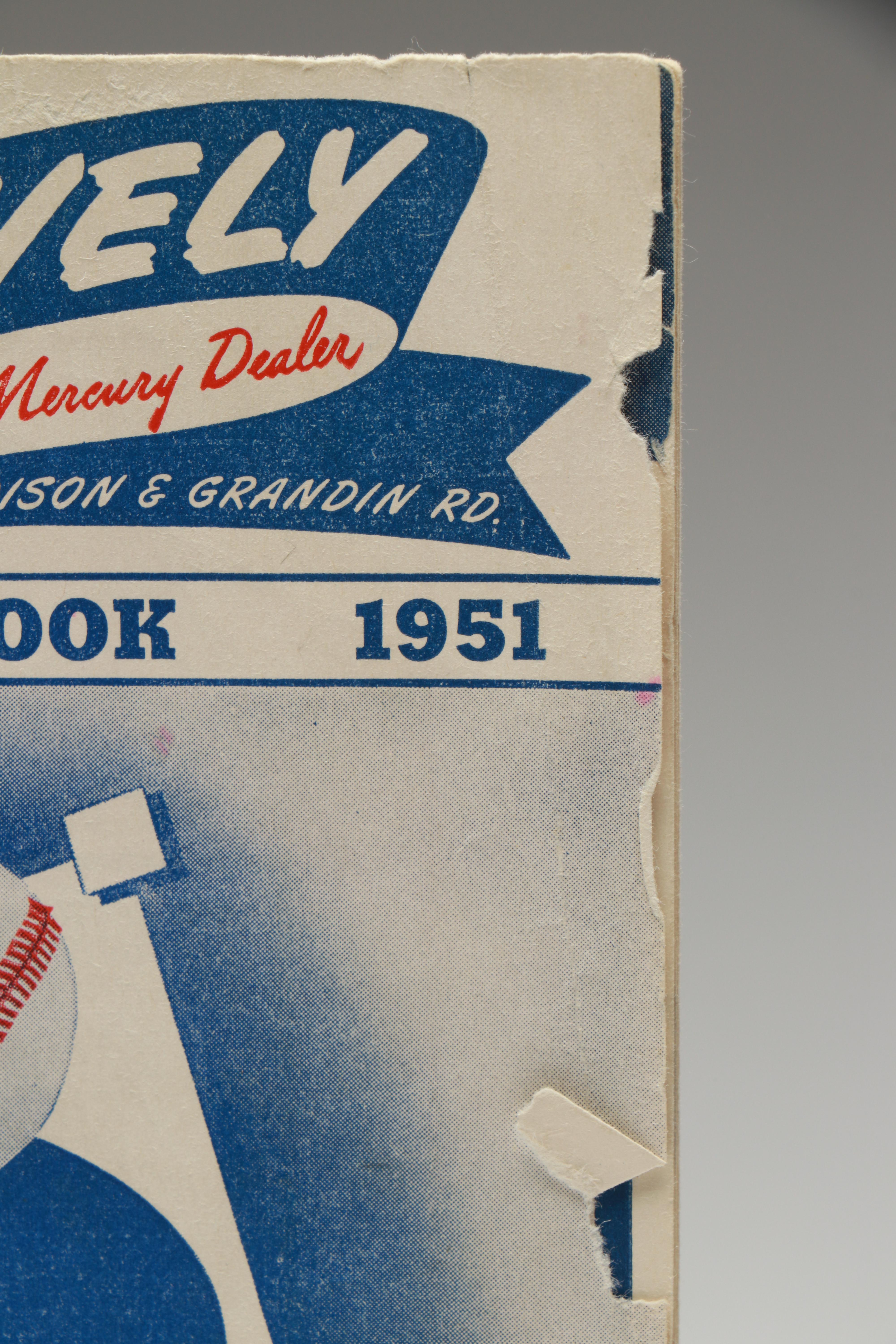 1951 Cincinnati Reds Official Score Book