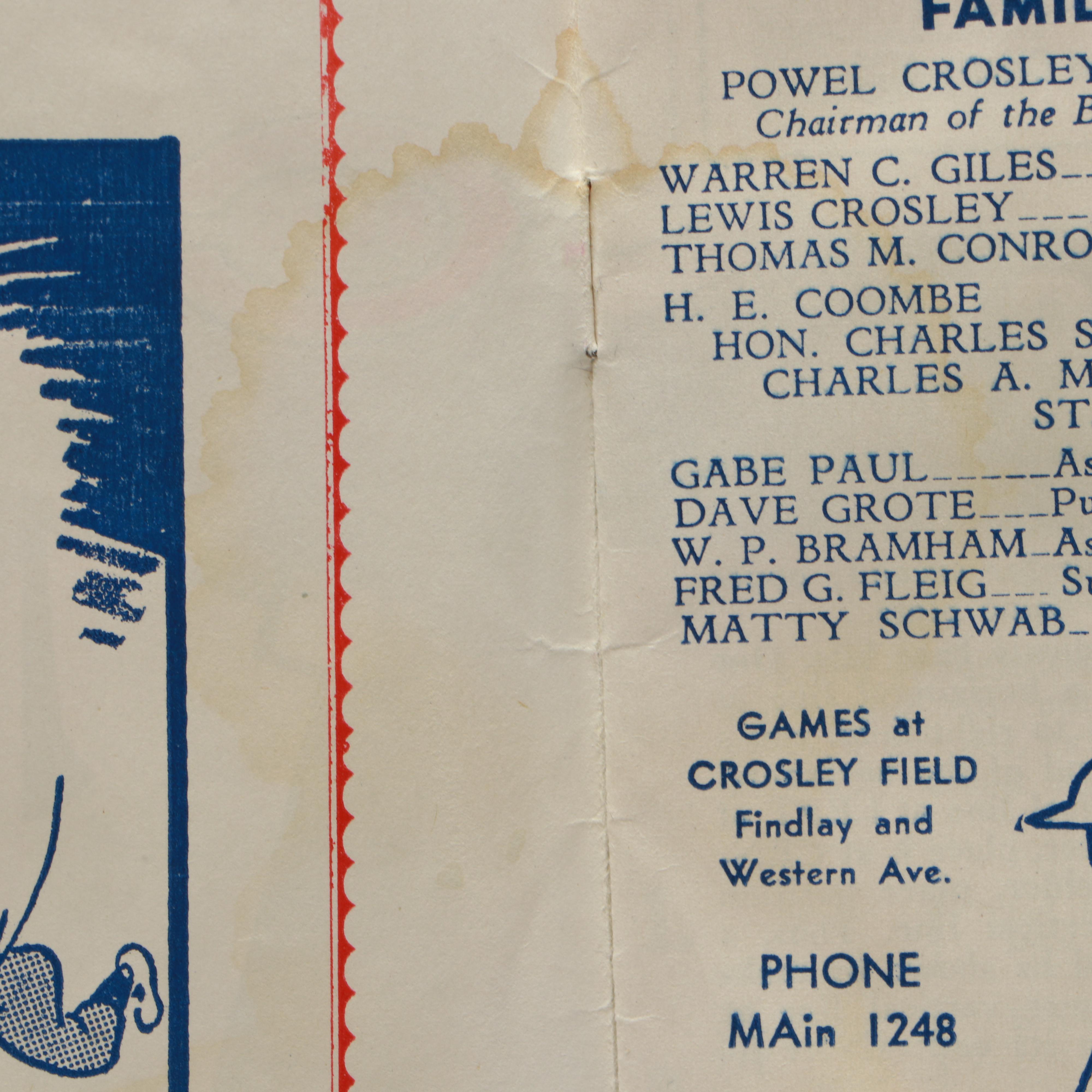 1951 Cincinnati Reds Official Score Book