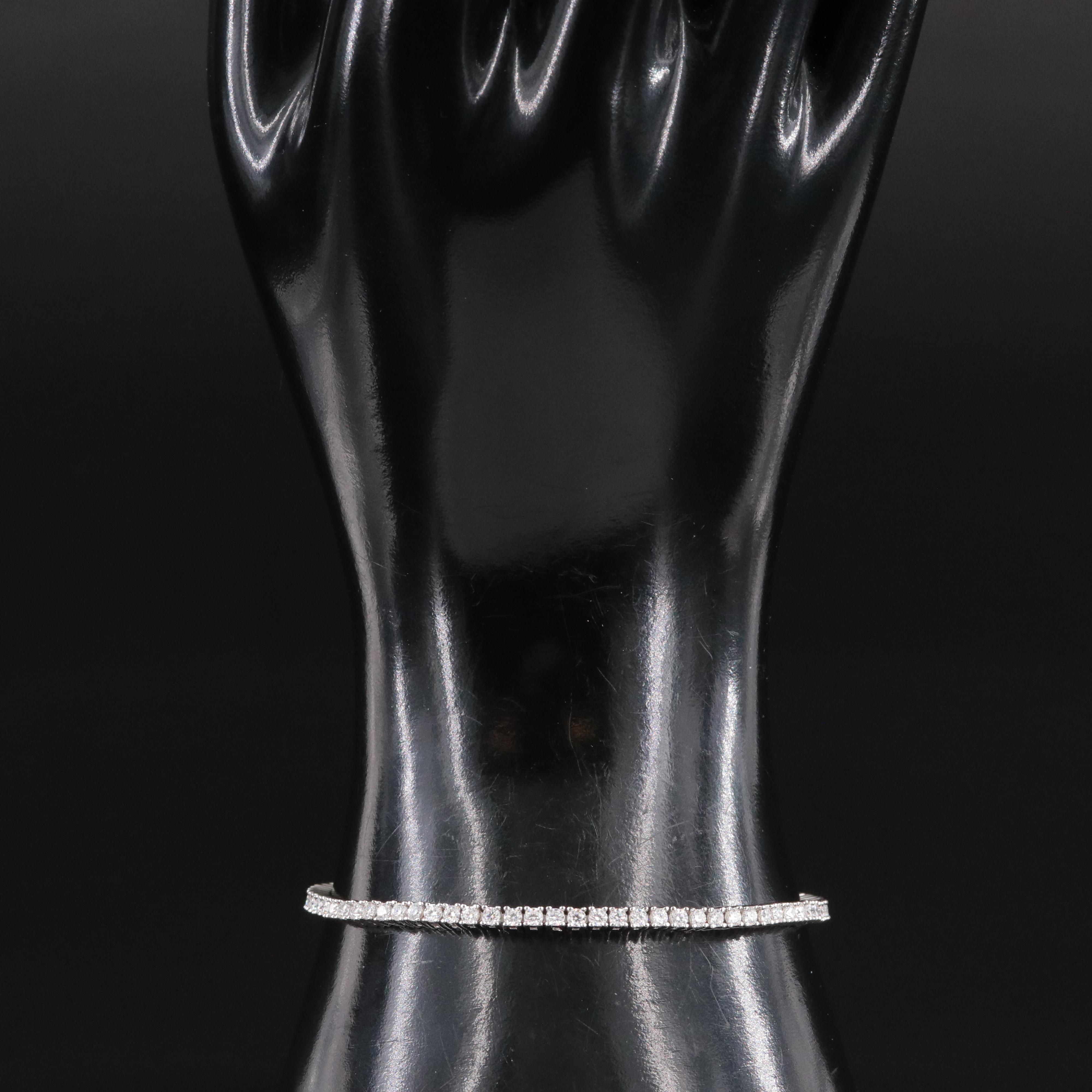 Sterling Moissanite Line Bracelet