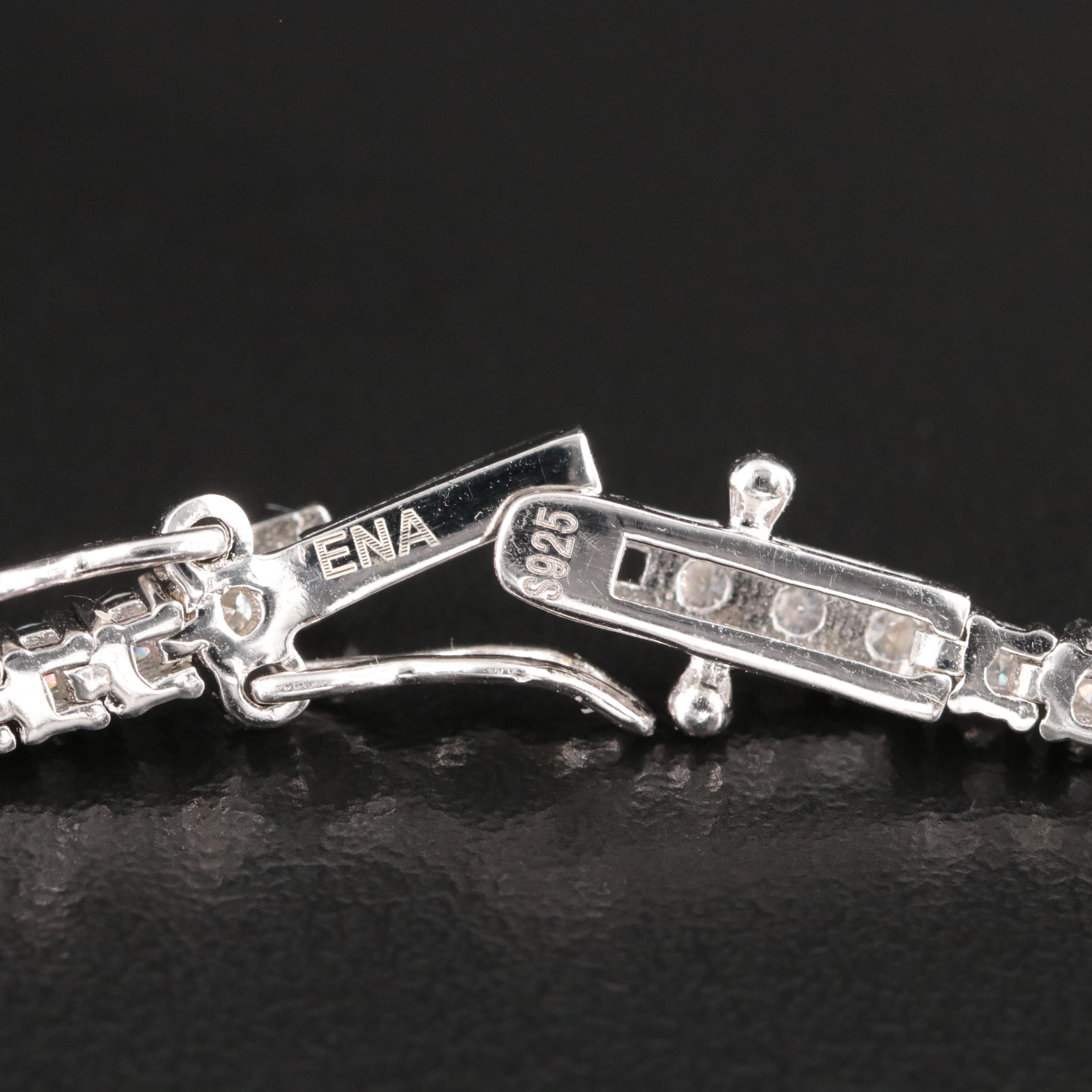 Sterling Moissanite Line Bracelet