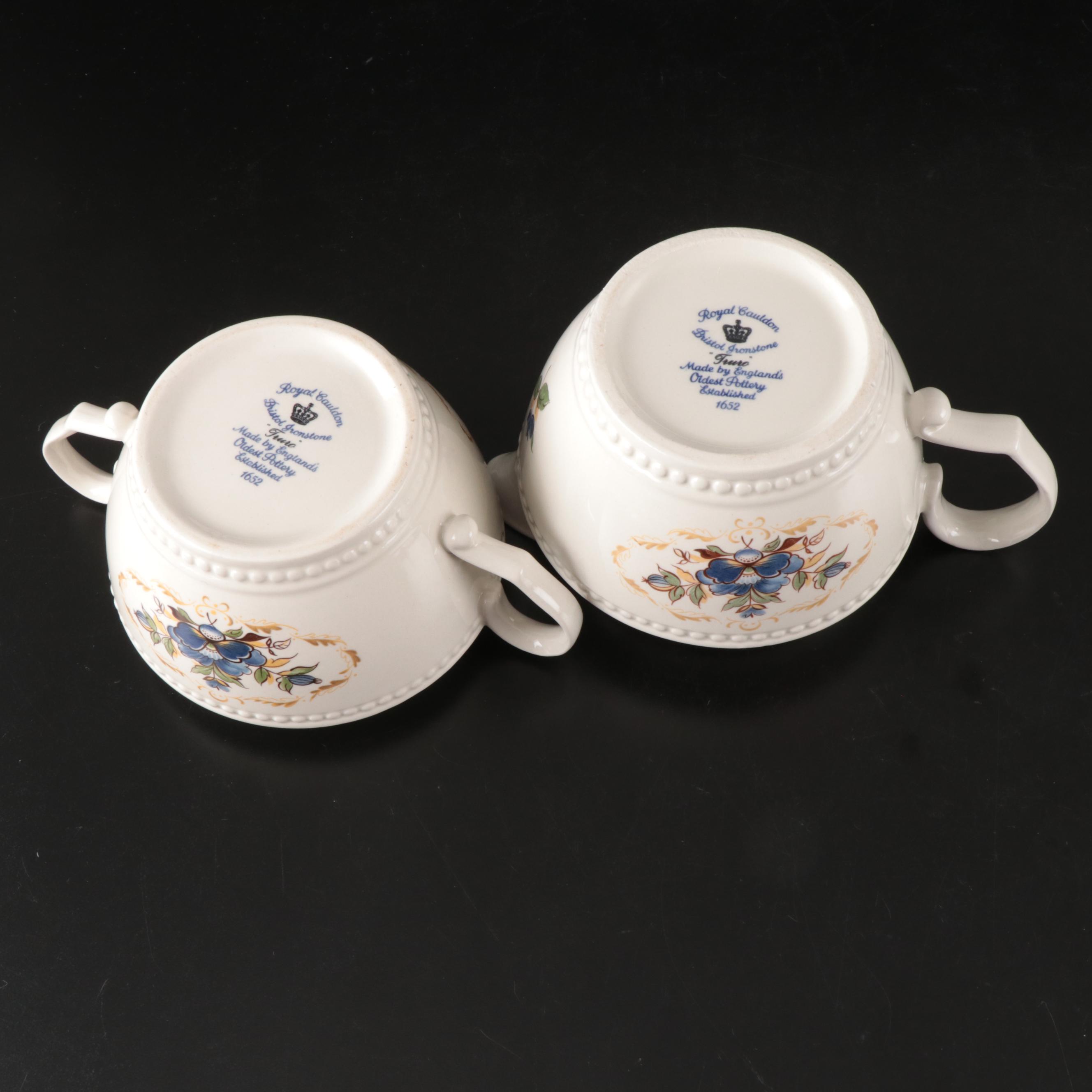 Royal Cauldon "Truro" Ironstone Coffee Set and Dinnerware