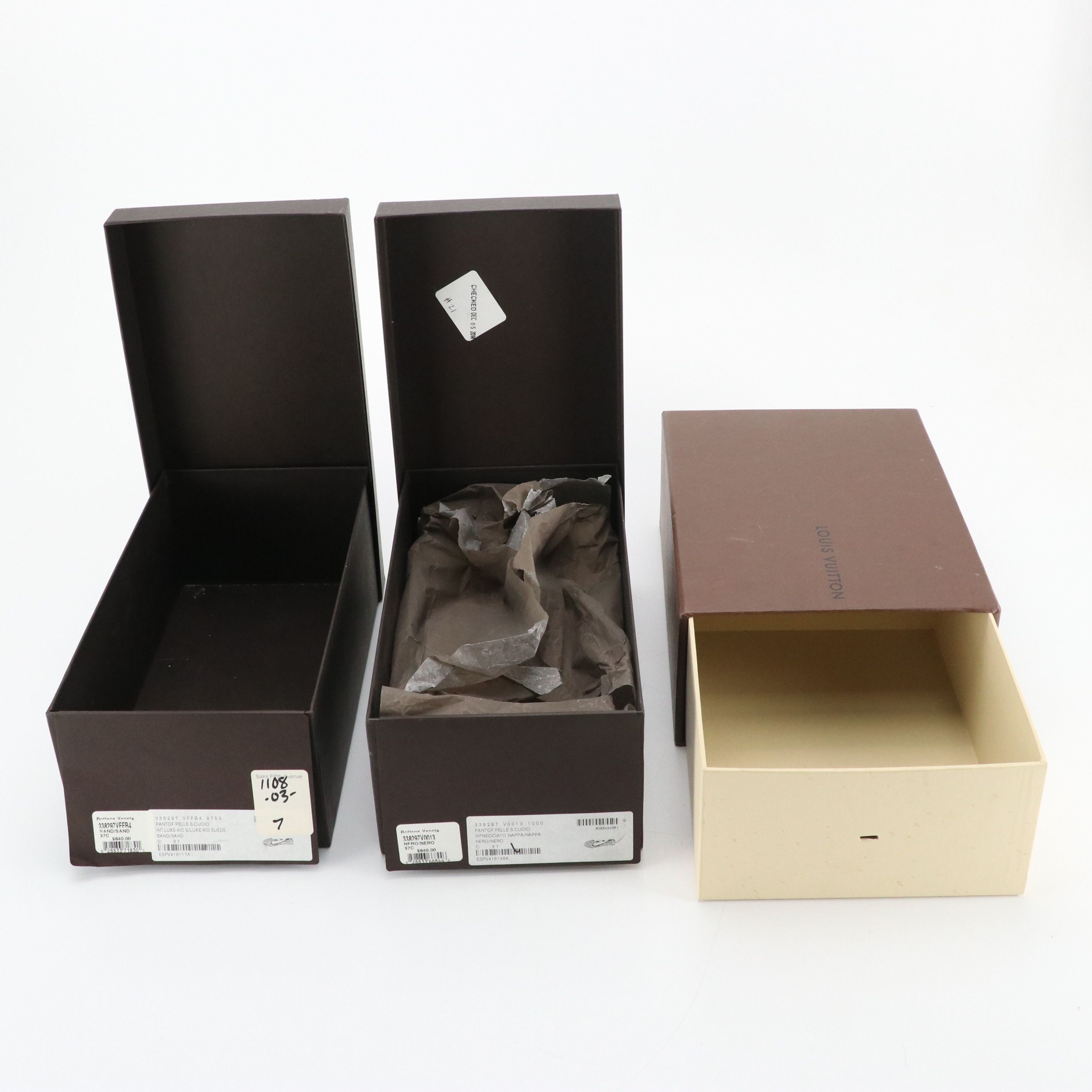 Louis Vuitton Gift Box and Bottega Veneta Shoe Boxes