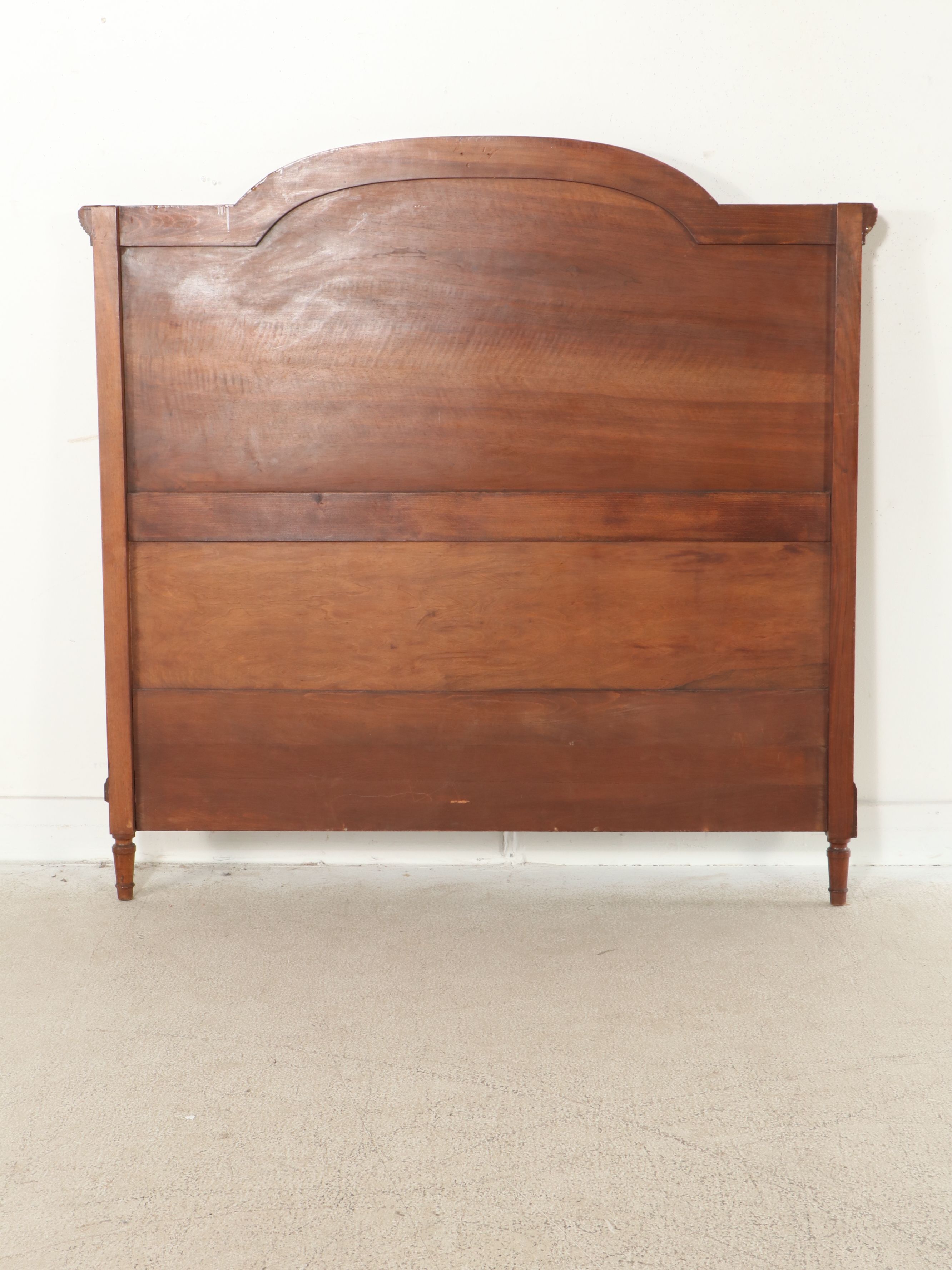 Louis Philippe Style Carved Wood Bed Frame, Early 20th Century