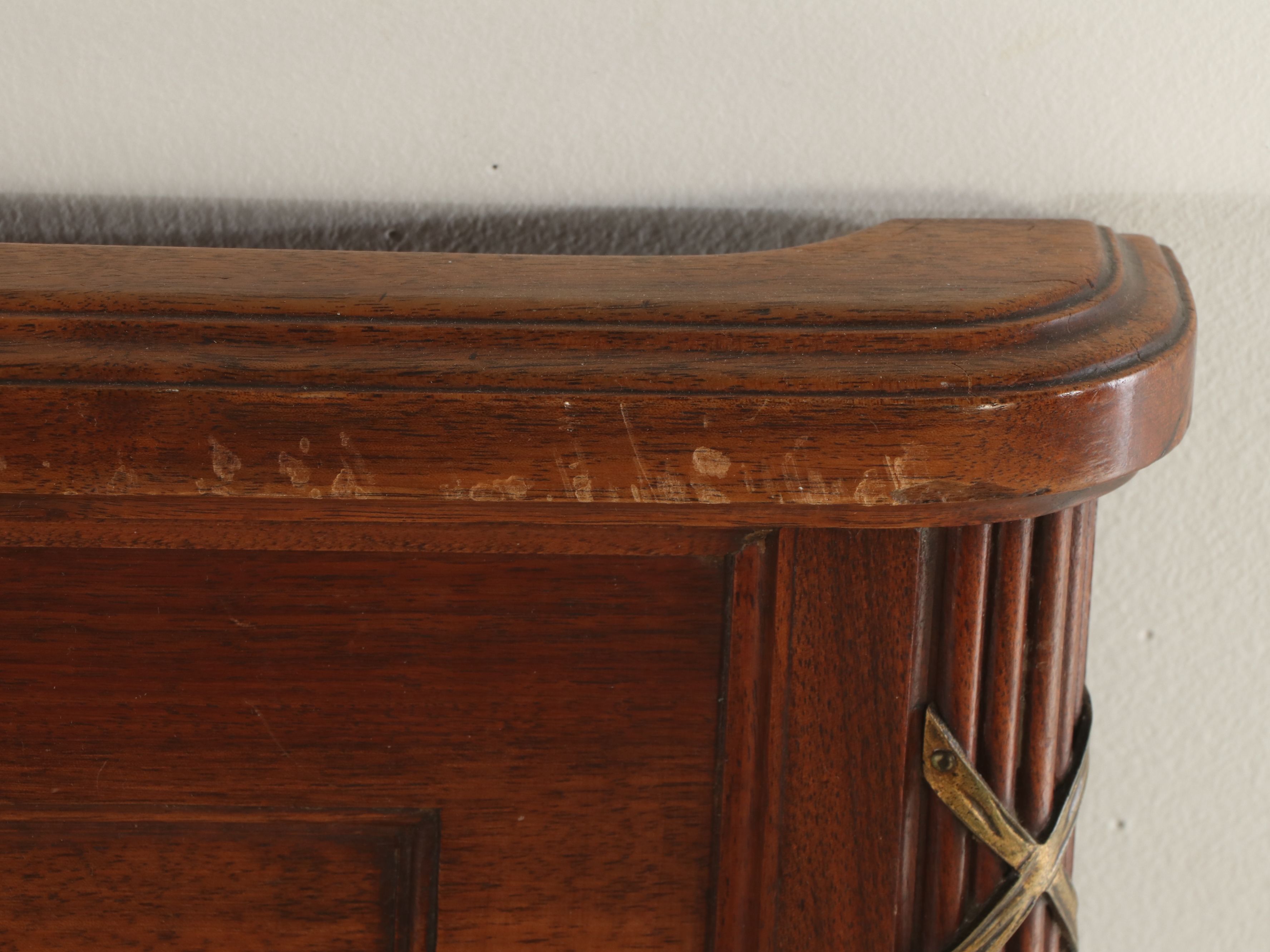 Louis Philippe Style Carved Wood Bed Frame, Early 20th Century