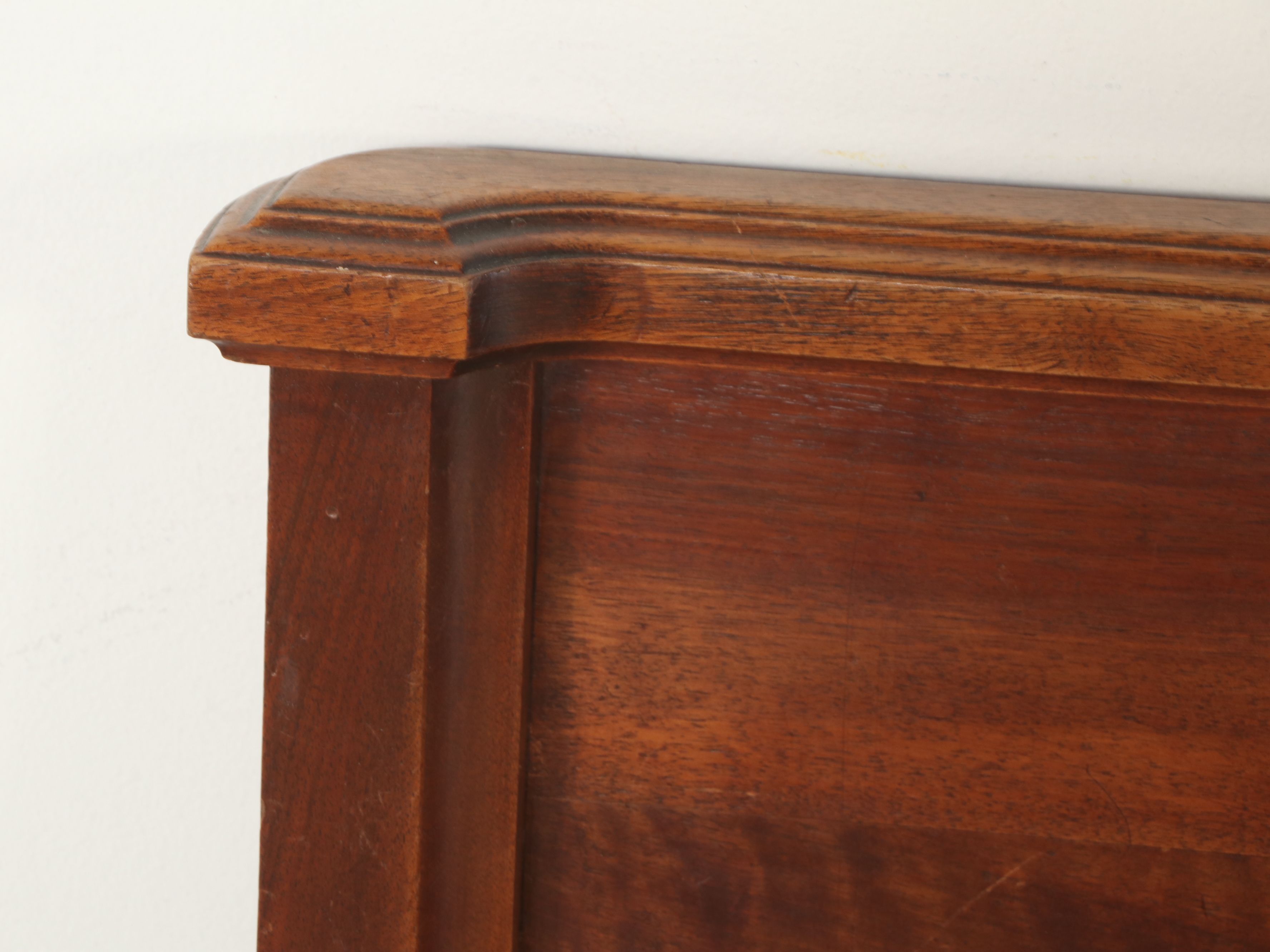 Louis Philippe Style Carved Wood Bed Frame, Early 20th Century