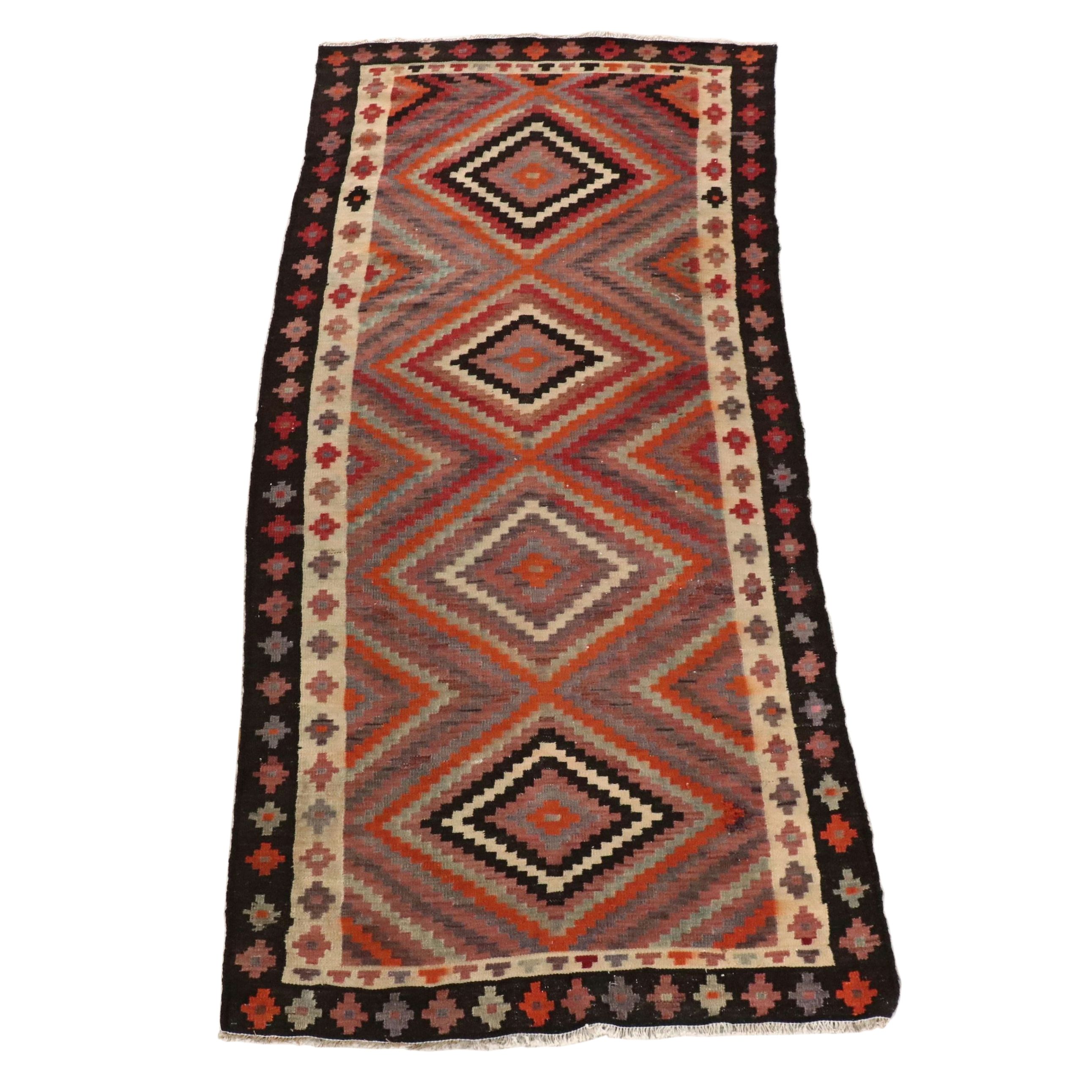 4'6 x 10'6 Handwoven Turkish Kilim Long Rug