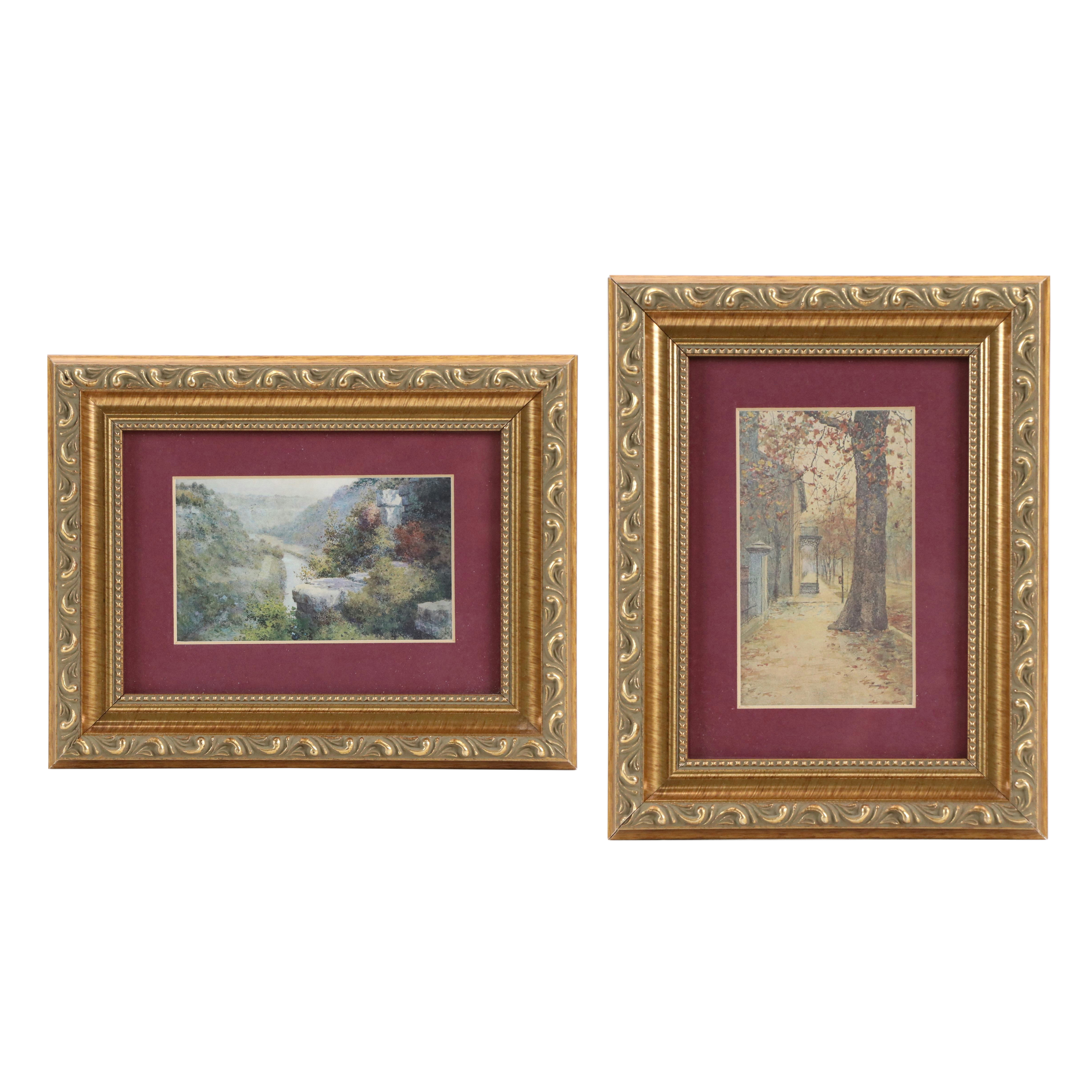 Offset Lithographs "Lovers Leap" and "Vest Lindsey House," Late 20th Century