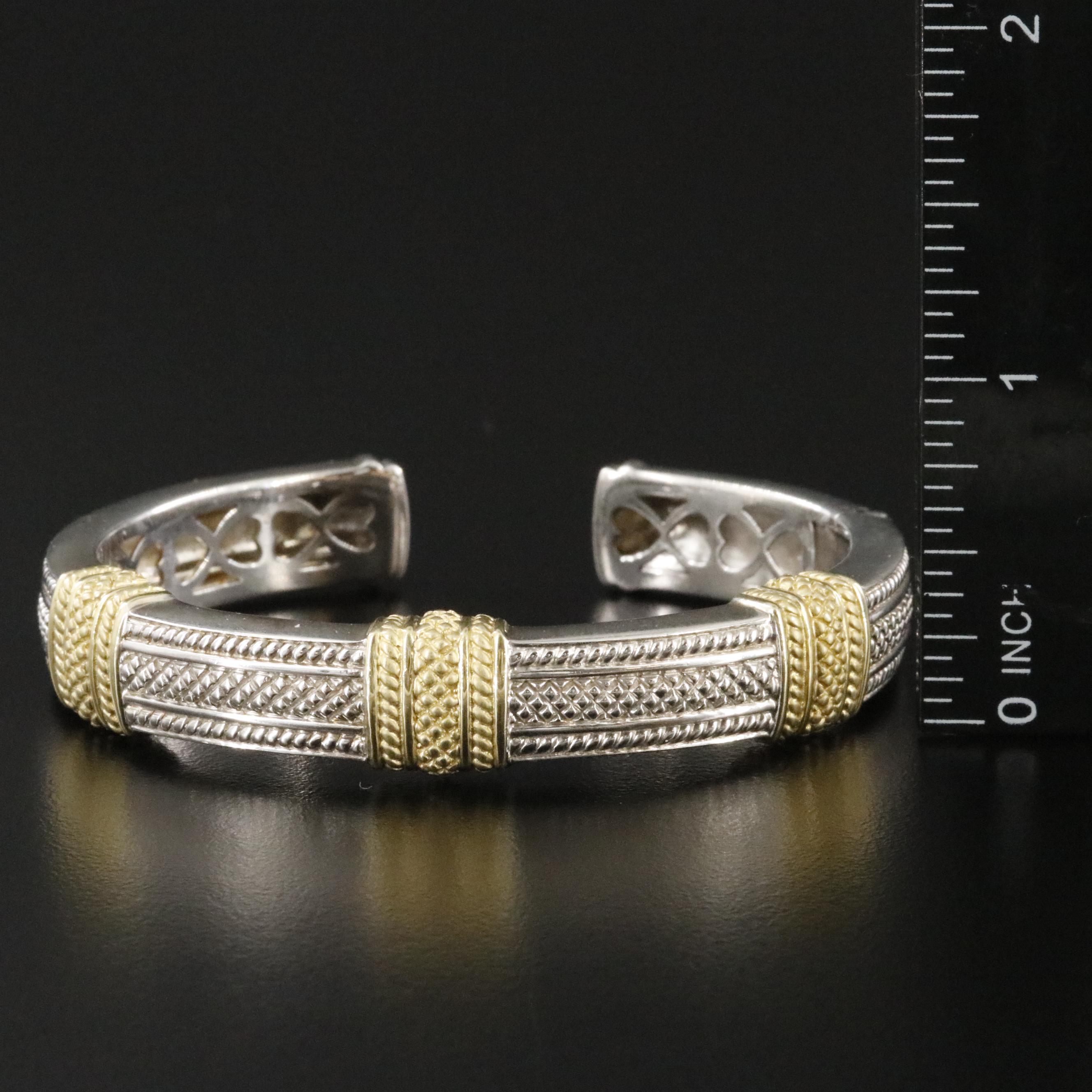 Judith Ripka Sterling Bracelet with 18K and Diamond Accents