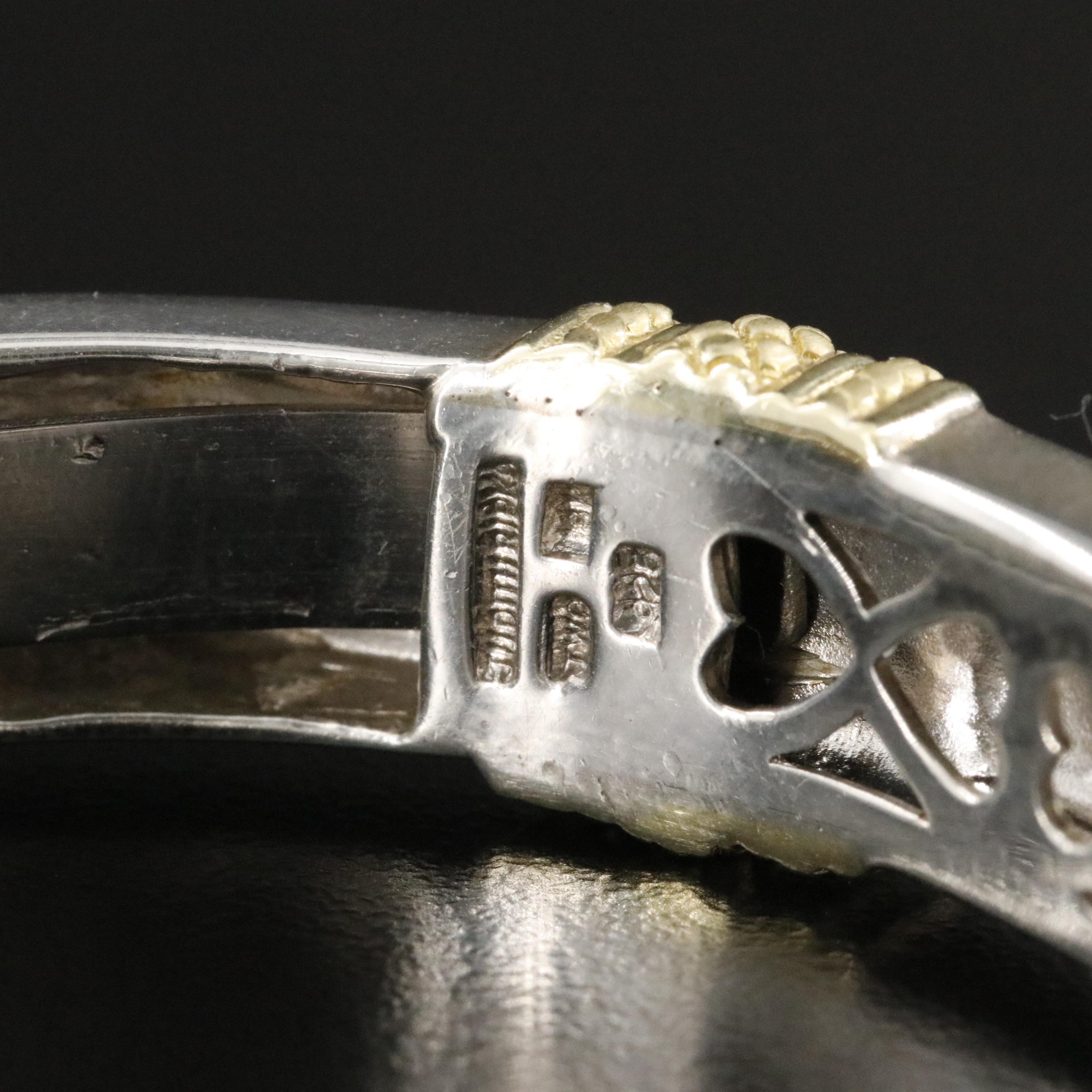 Judith Ripka Sterling Bracelet with 18K and Diamond Accents