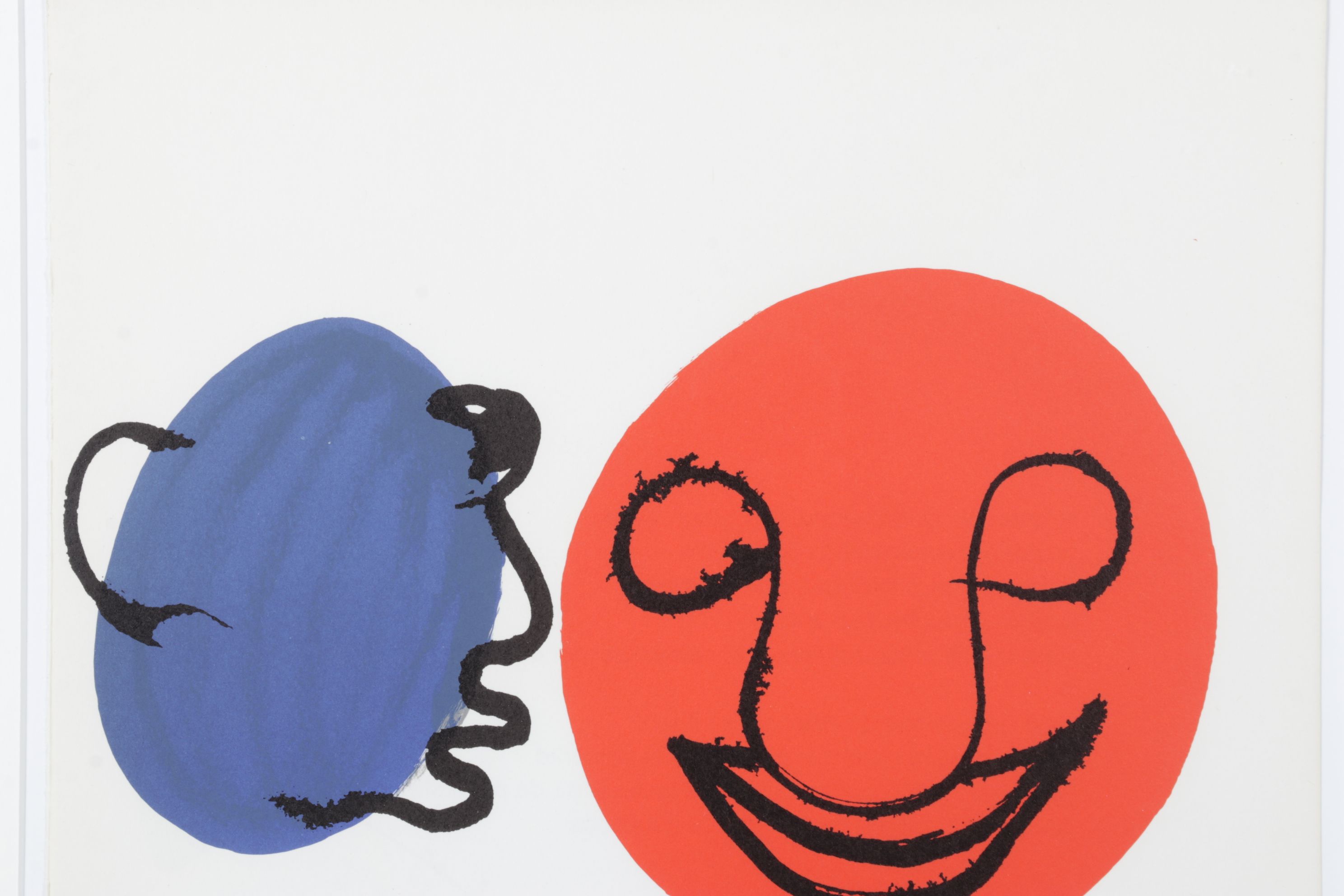 Alexander Calder Color Lithograph "Faces" for "Derrière le Miroir," 1976