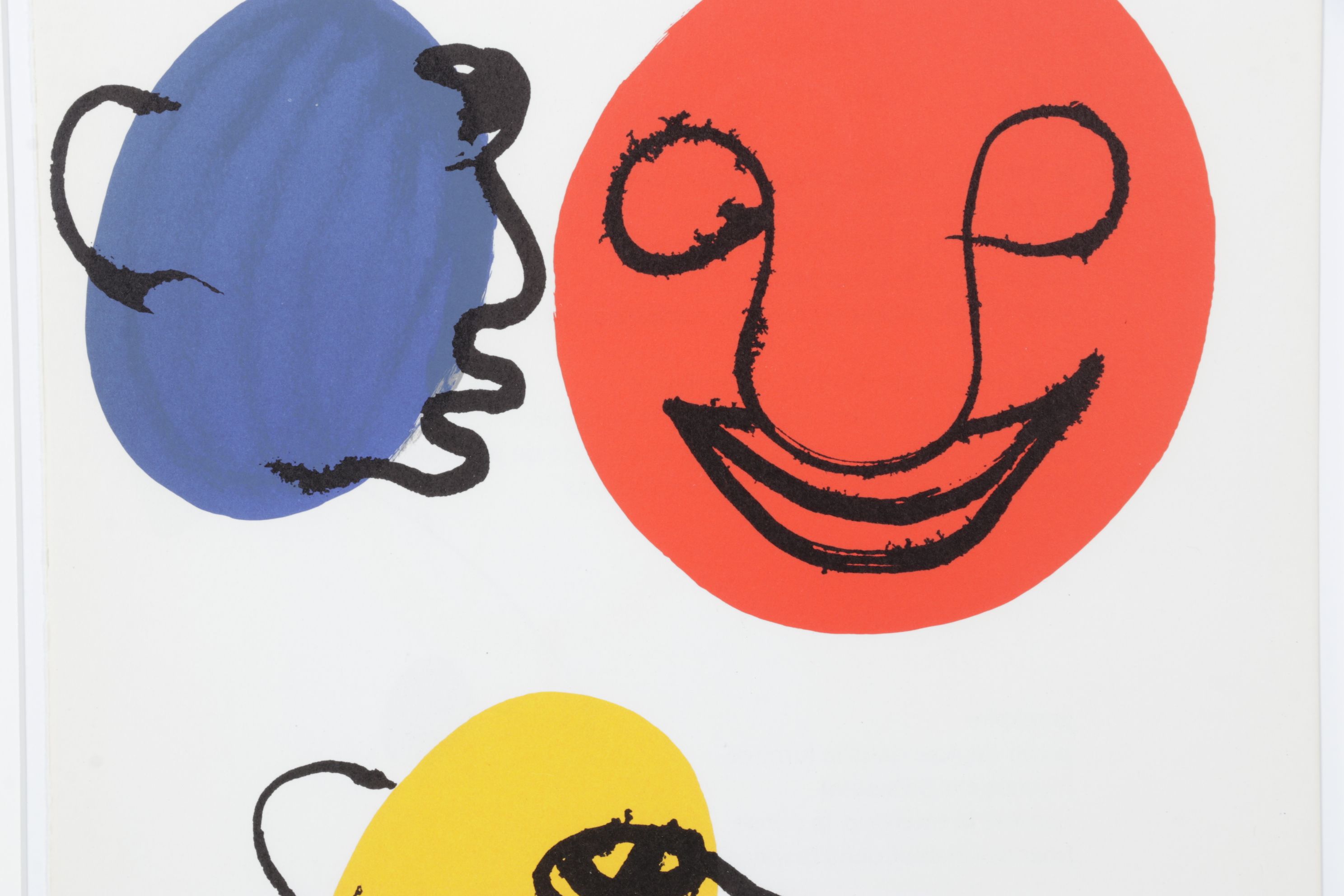 Alexander Calder Color Lithograph "Faces" for "Derrière le Miroir," 1976