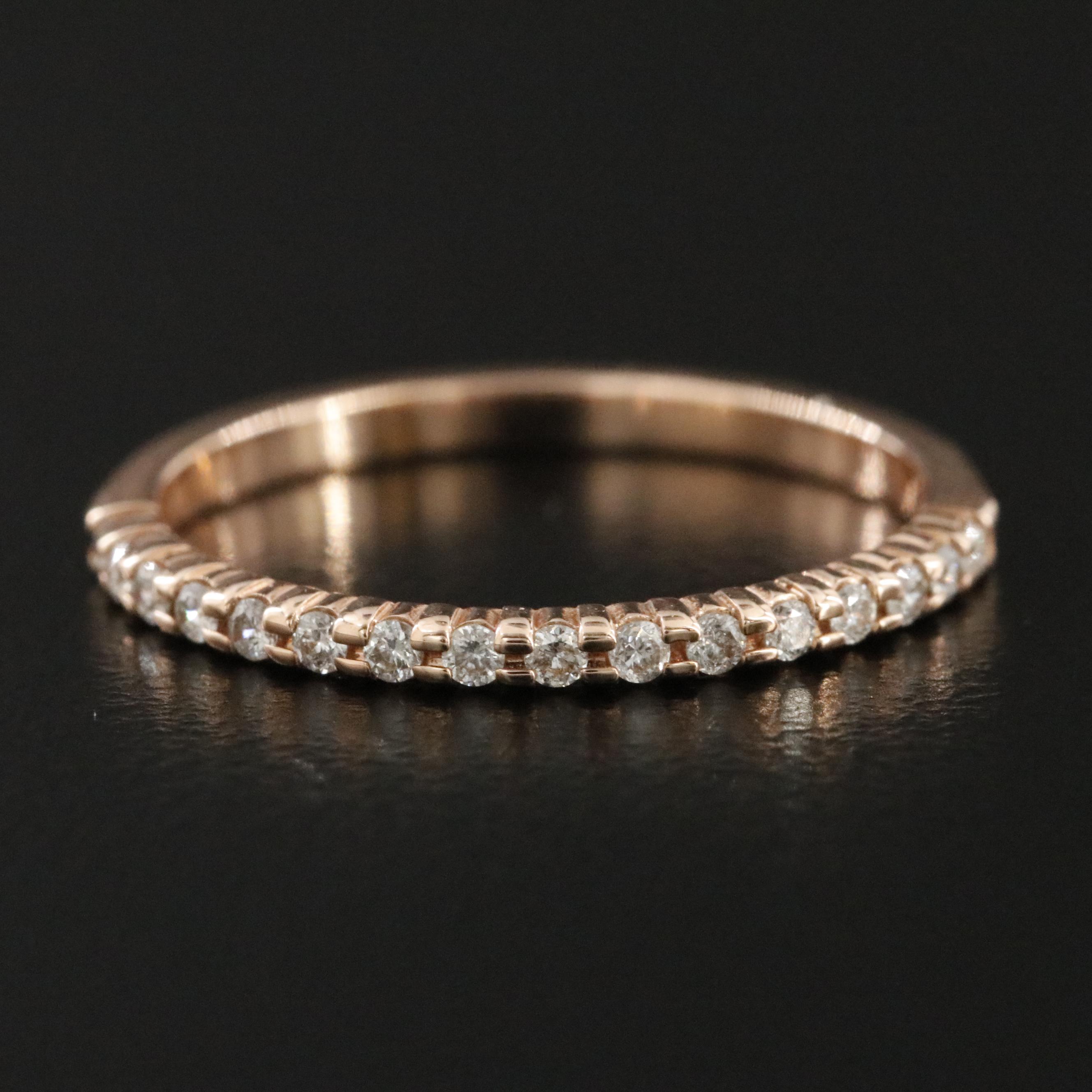 14K Rose Gold 0.18 CTW Diamond Band