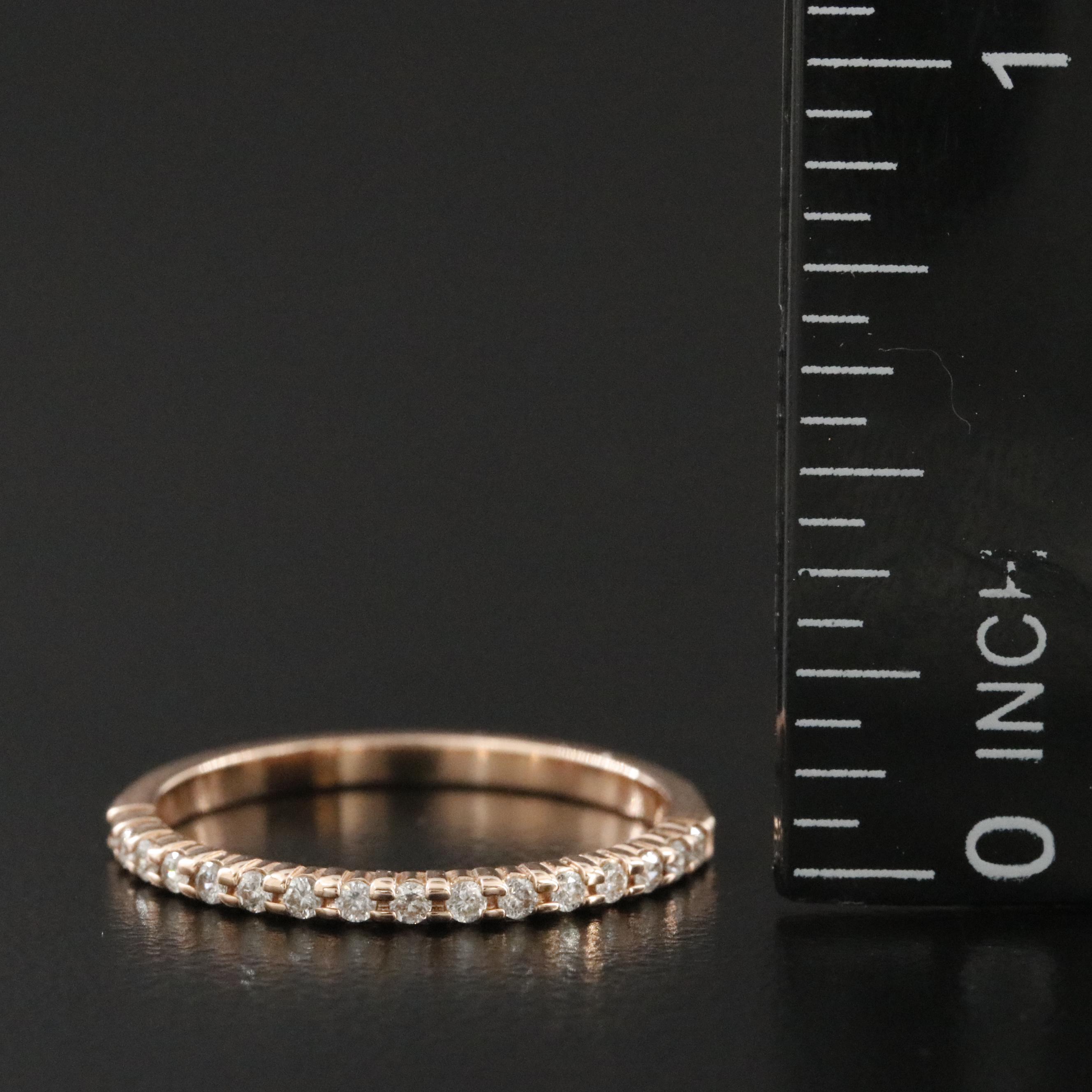 14K Rose Gold 0.18 CTW Diamond Band