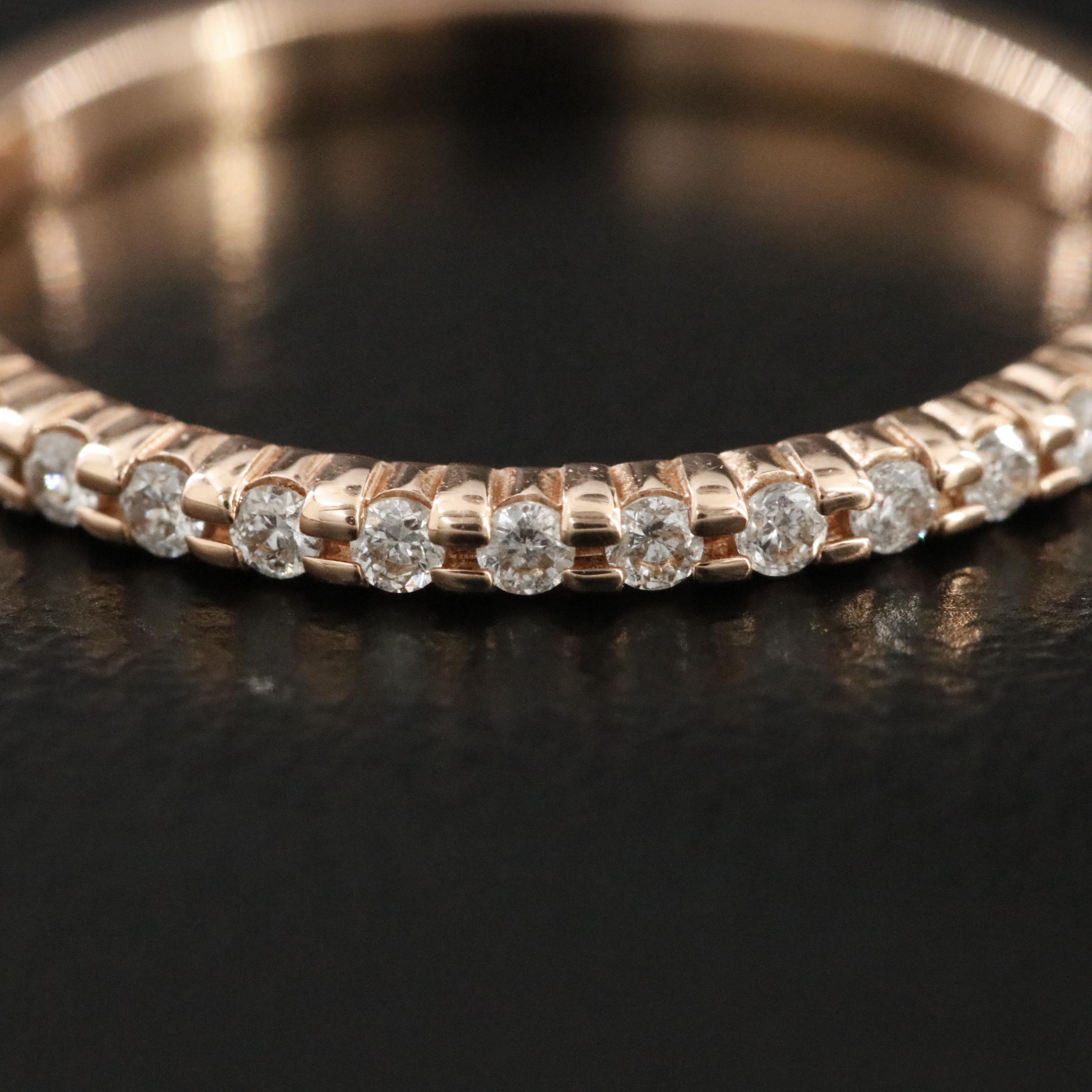 14K Rose Gold 0.18 CTW Diamond Band