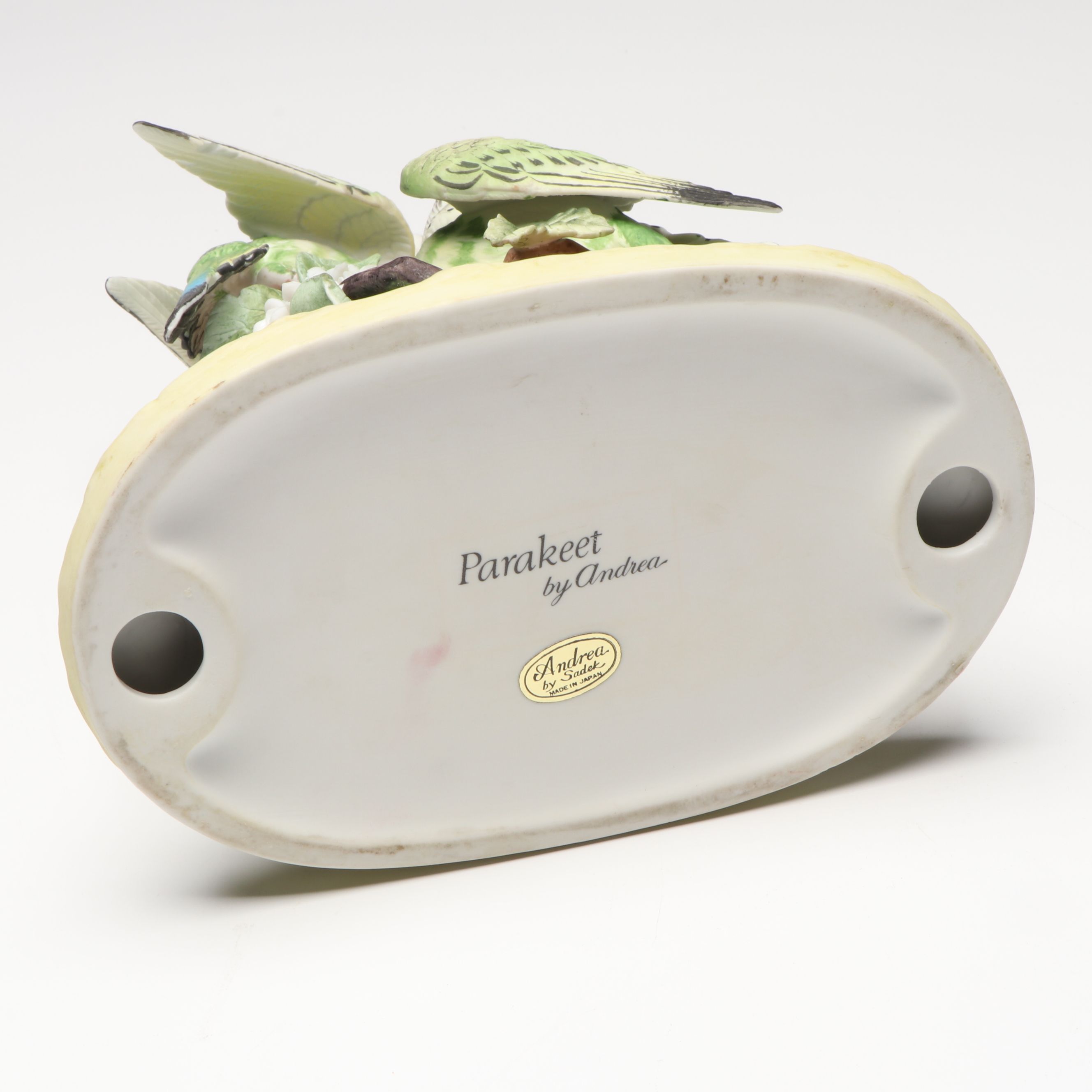 Andrea by Sadek "Parakeet" Bisque Figurine, Other Porcelain and Resin Bird Décor