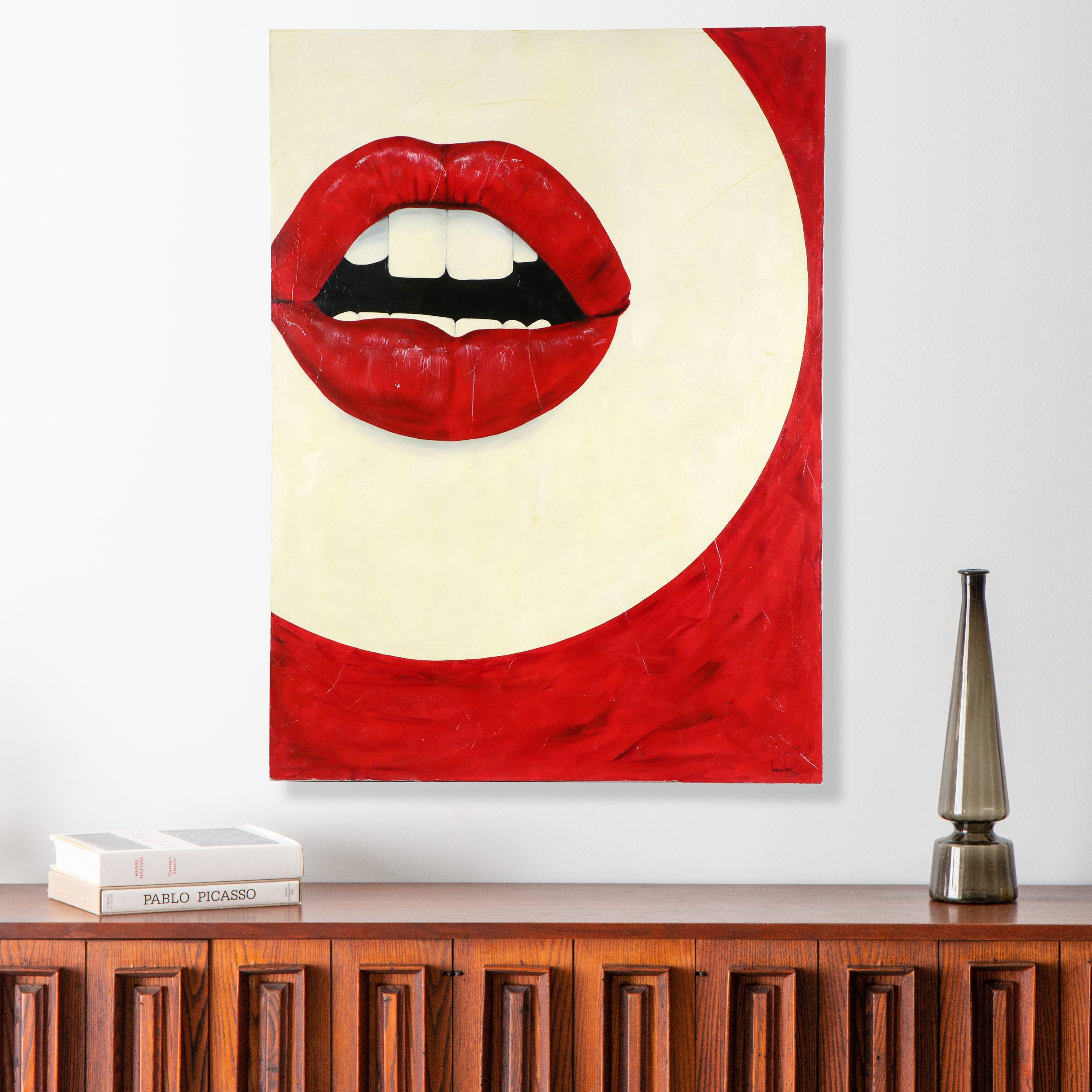 Lori Barclay Oil Painting "Pillow Talk," 2001