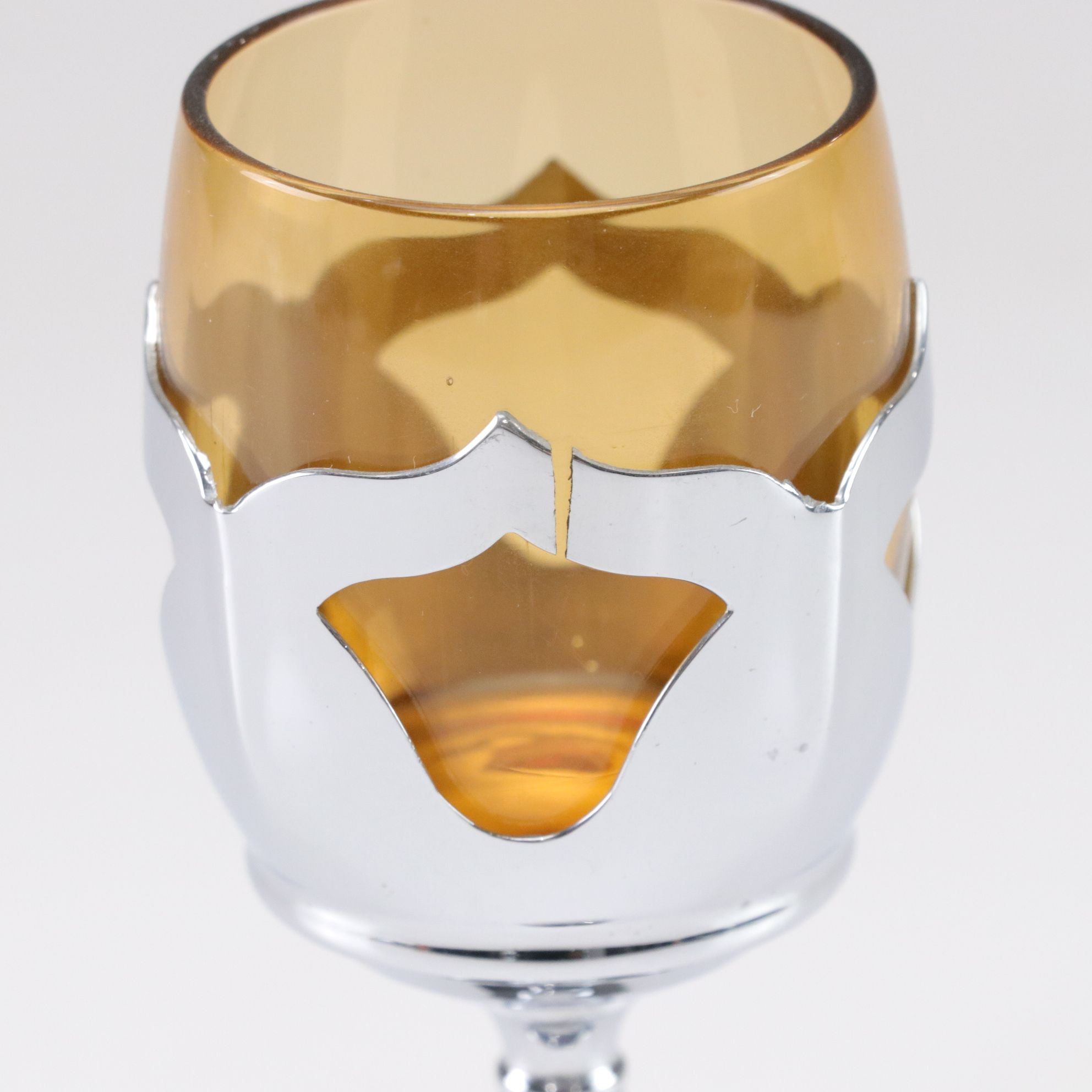 Farber Brothers "Farber Crystal" Stoppered Decanter & Wine Glasses