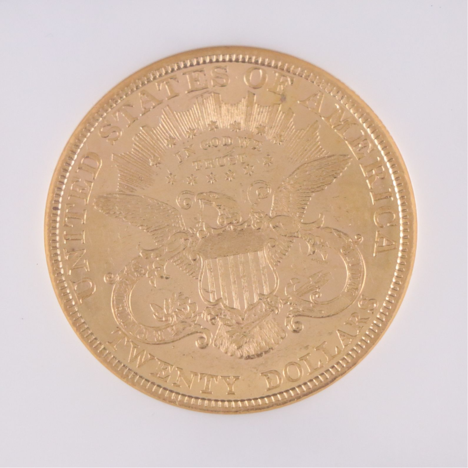 NGC Graded AU58 1877 Liberty Head $20 Gold Coin