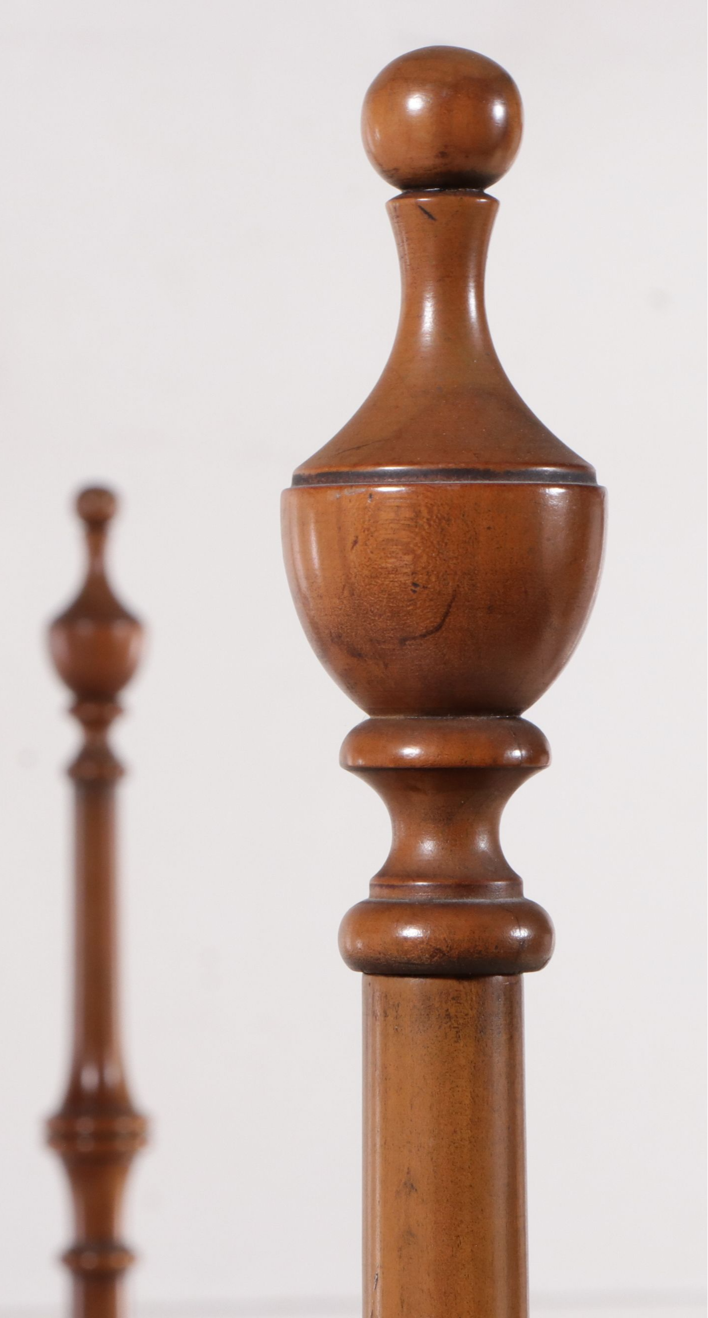 American Sheraton Style Turned Maple Rope Bed, Early to Mid-19th Century