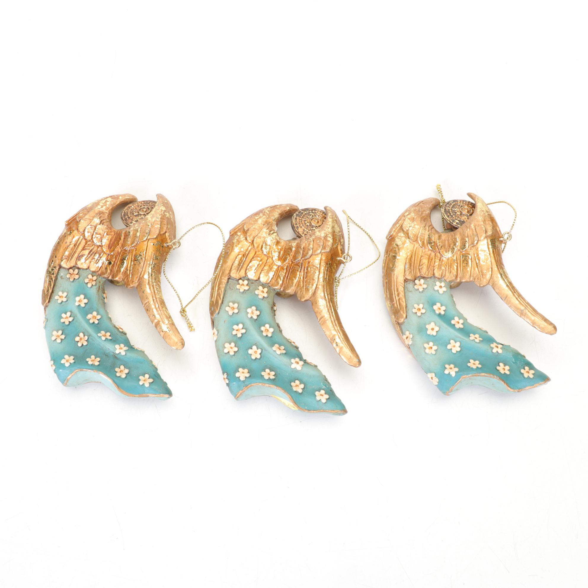 Gold Glitter Angel Ornaments and Figurines