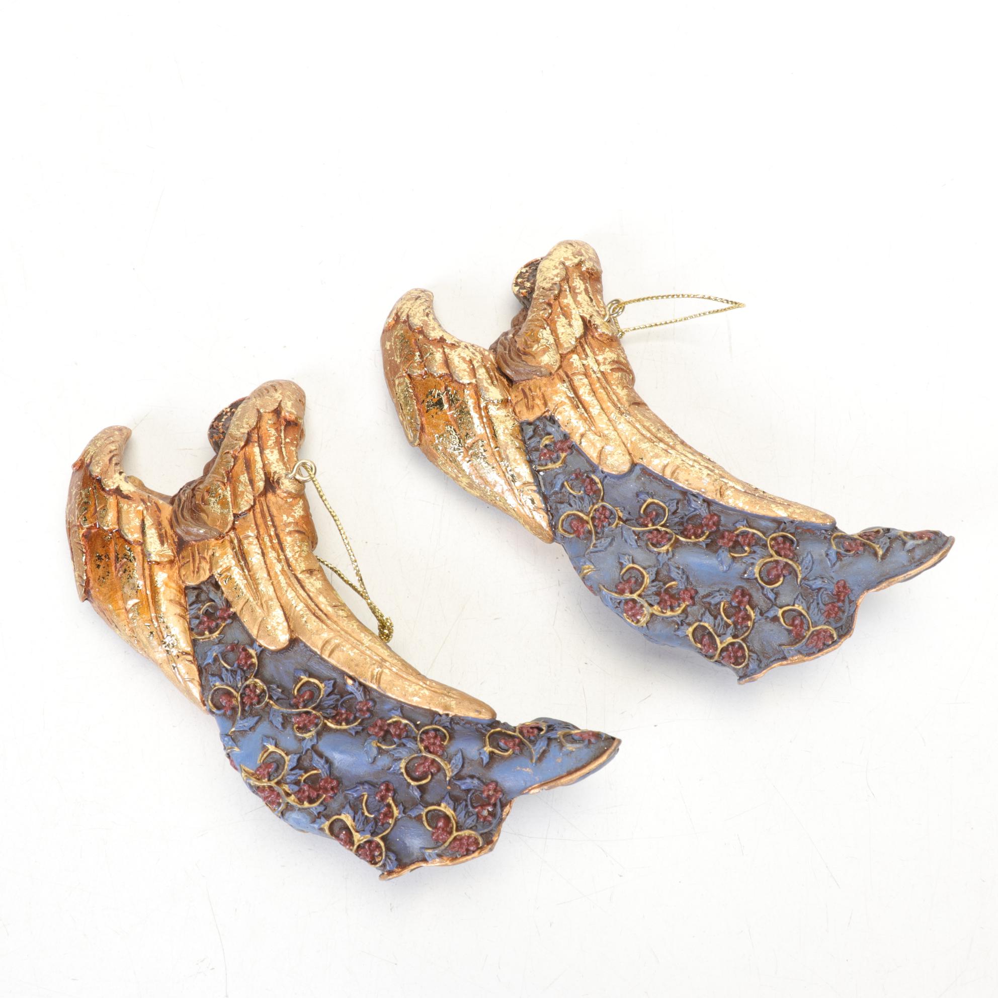 Gold Glitter Angel Ornaments and Figurines