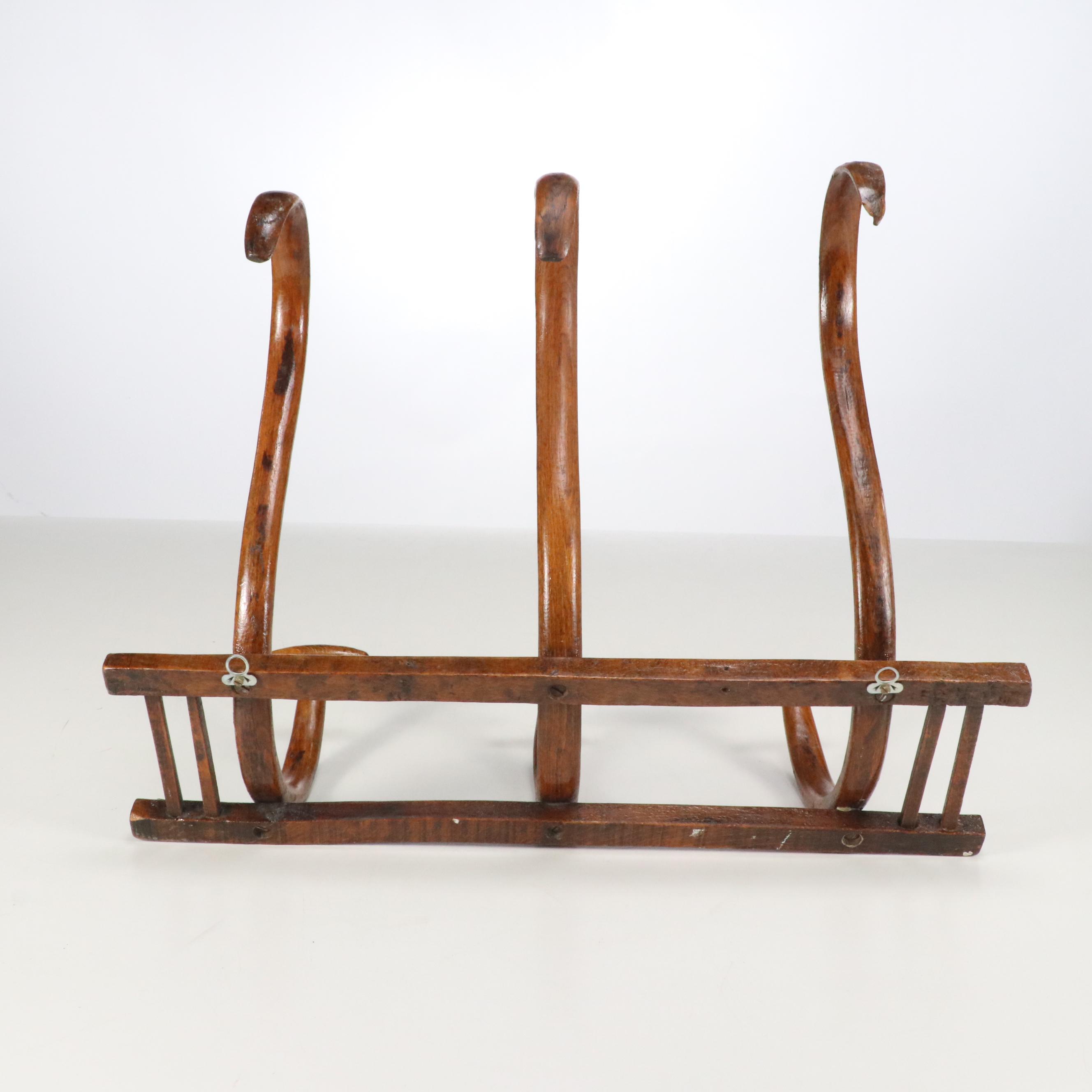 Thonet Style Bentwood Wall Mounted Coat and Hat Rack