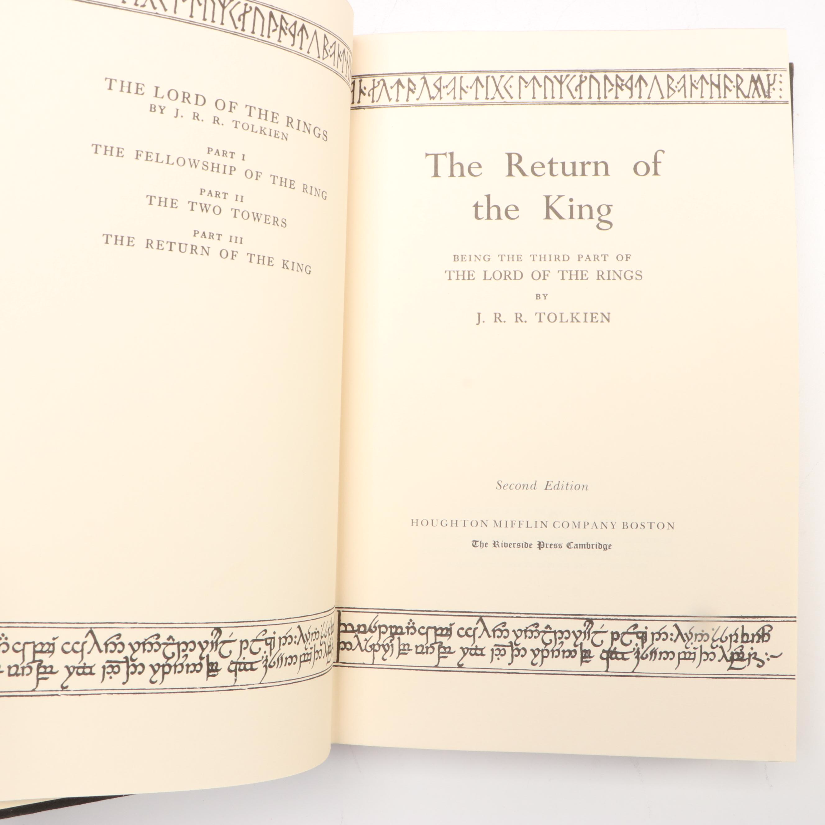 Book Club Second Edition "The Lord of the Rings" by J. R. R. Tolkien, 1969