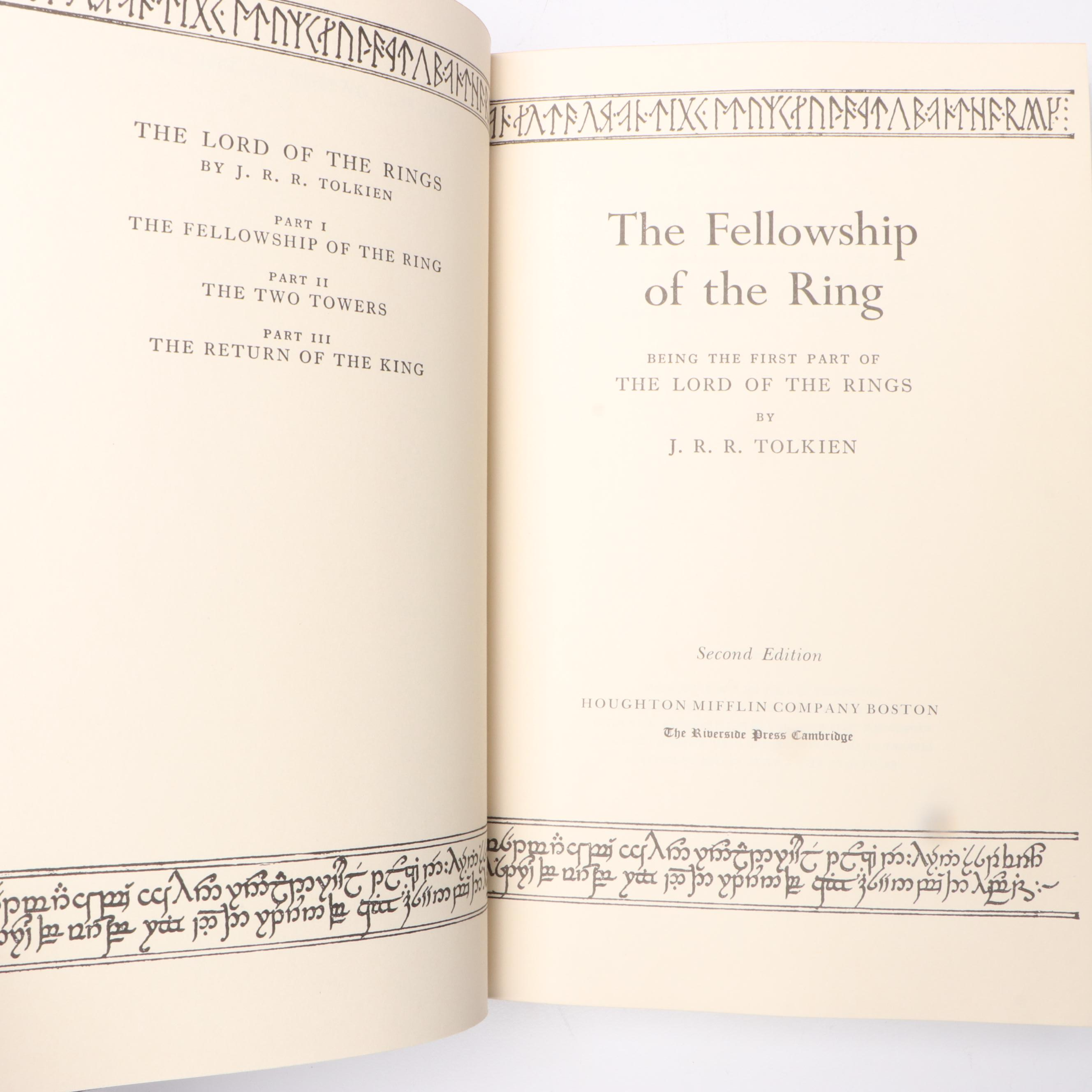 Book Club Second Edition "The Lord of the Rings" by J. R. R. Tolkien, 1969