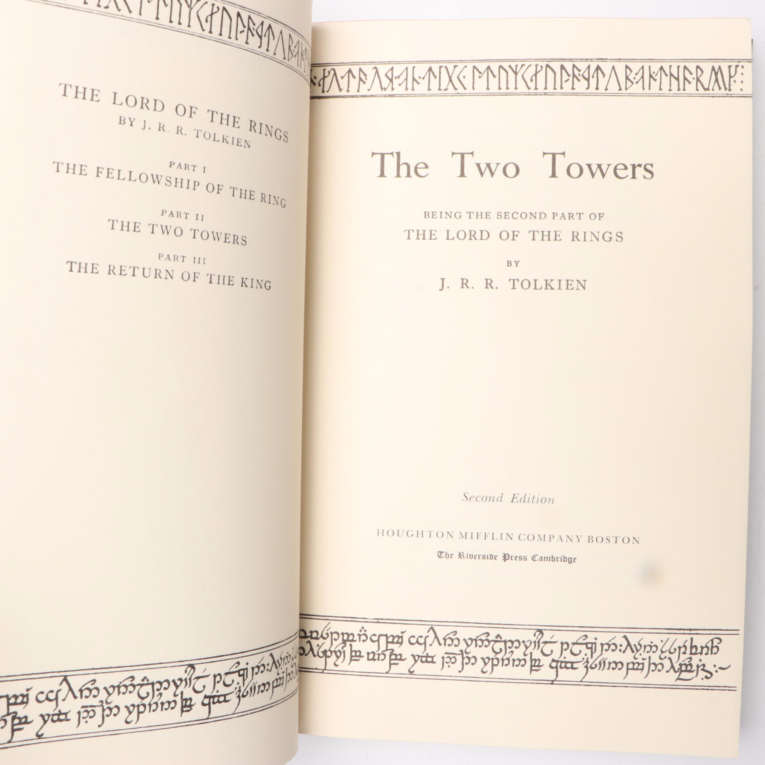 Book Club Second Edition "The Lord of the Rings" by J. R. R. Tolkien, 1969