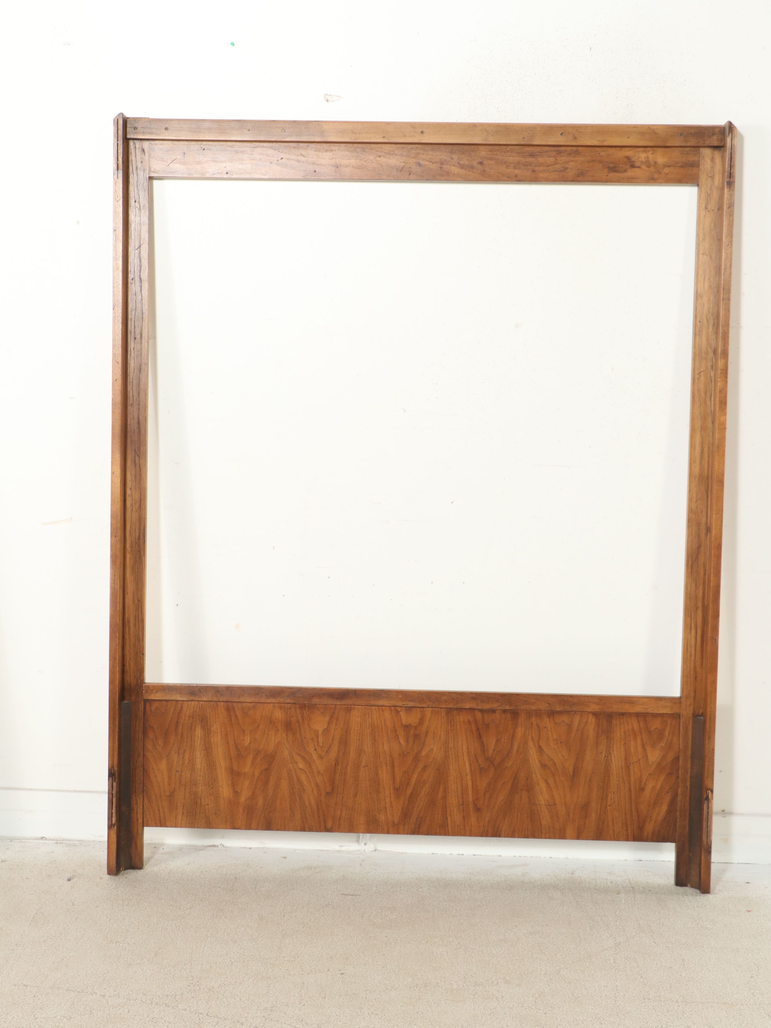 Drexel "Woodbriar" Wood and Rush Queen Size Bed Frame