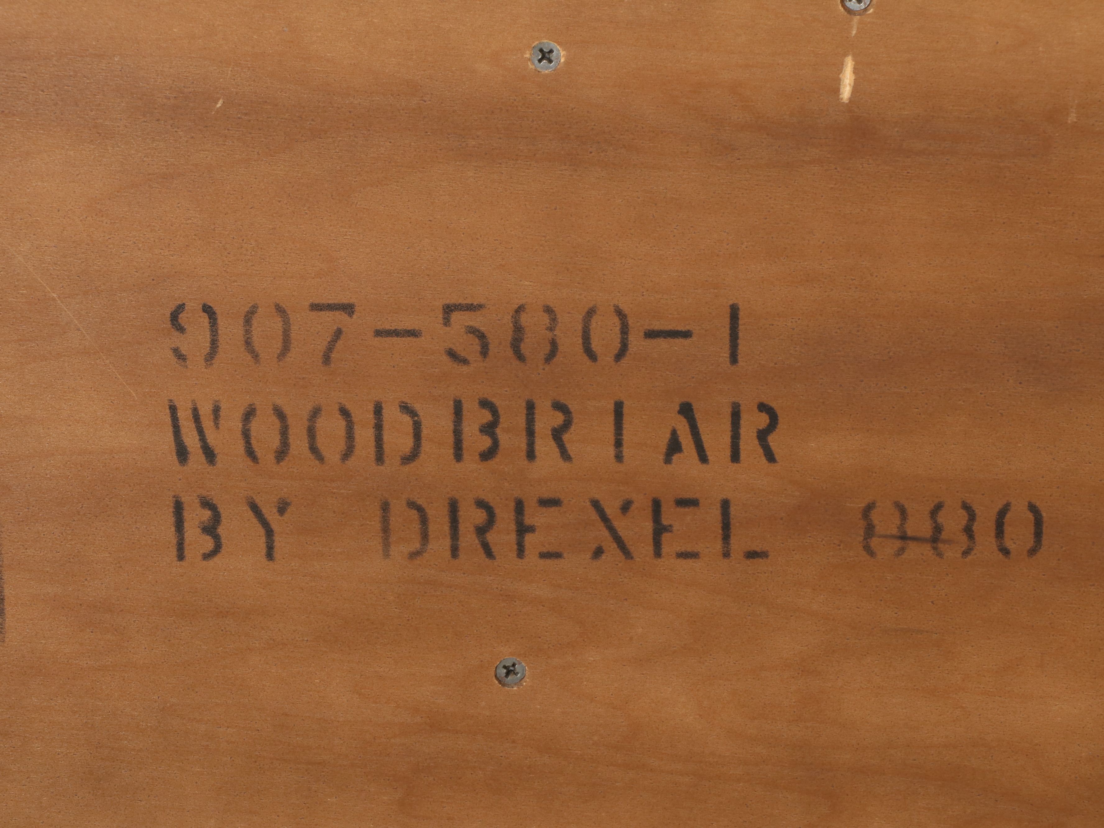 Drexel "Woodbriar" Wood and Rush Queen Size Bed Frame