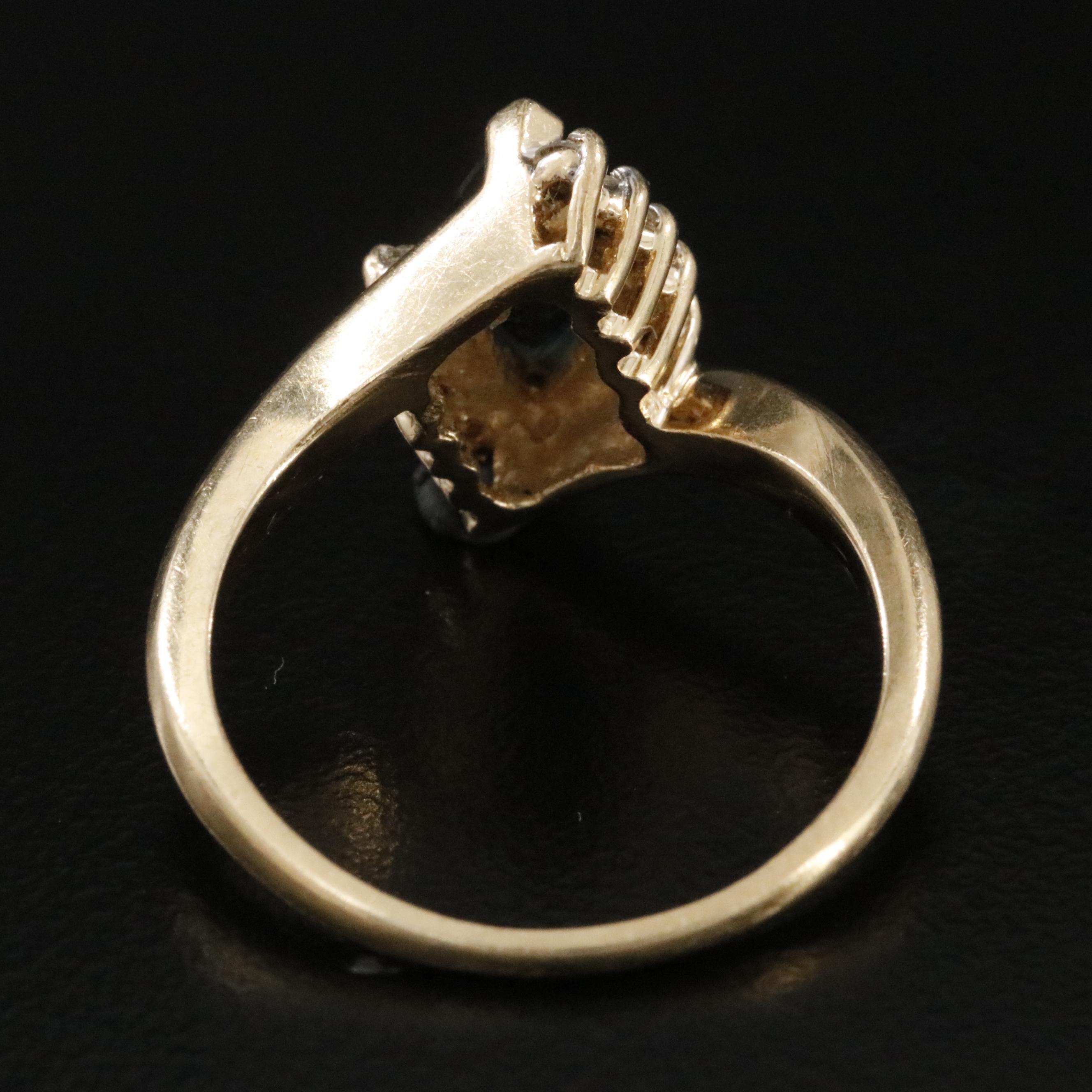 14K Sapphire and Diamond Ring