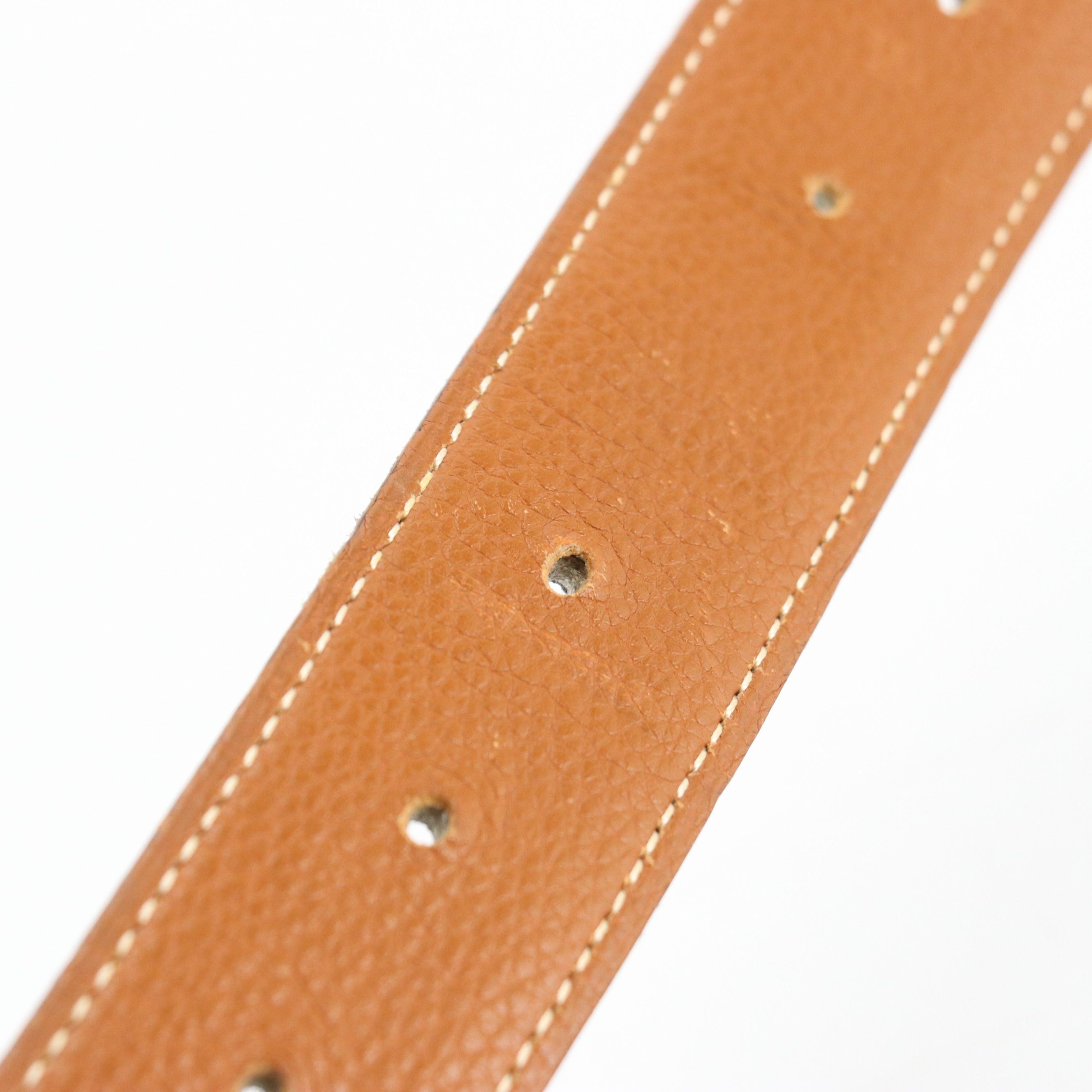 Hermès H Constance Reversible Belt in Black and Brown Leather