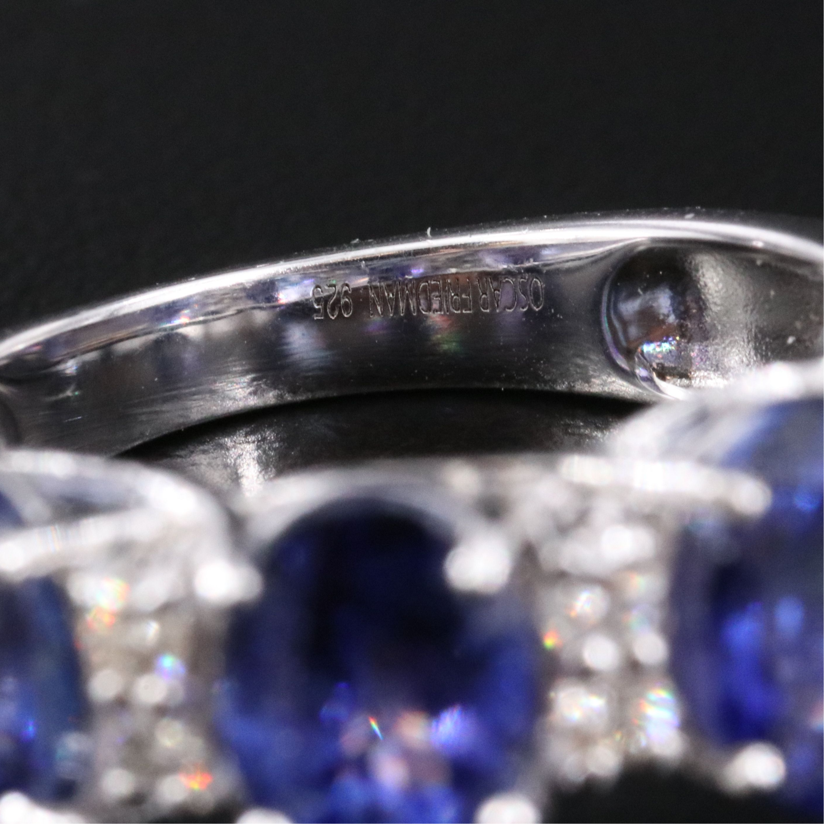 Sterling Tanzanite and Diamond Ring