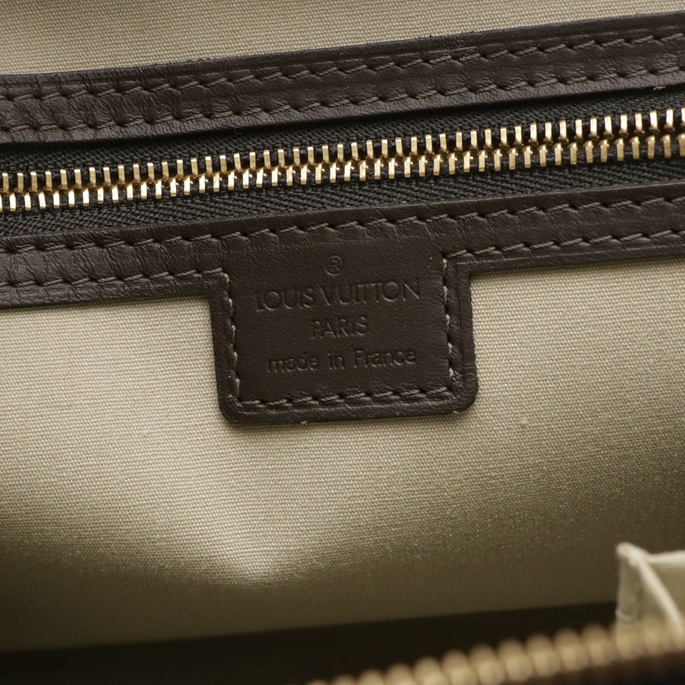 Louis Vuitton Josephine PM Bag in Monogram Mini Lin Canvas & Dark Brown Leather