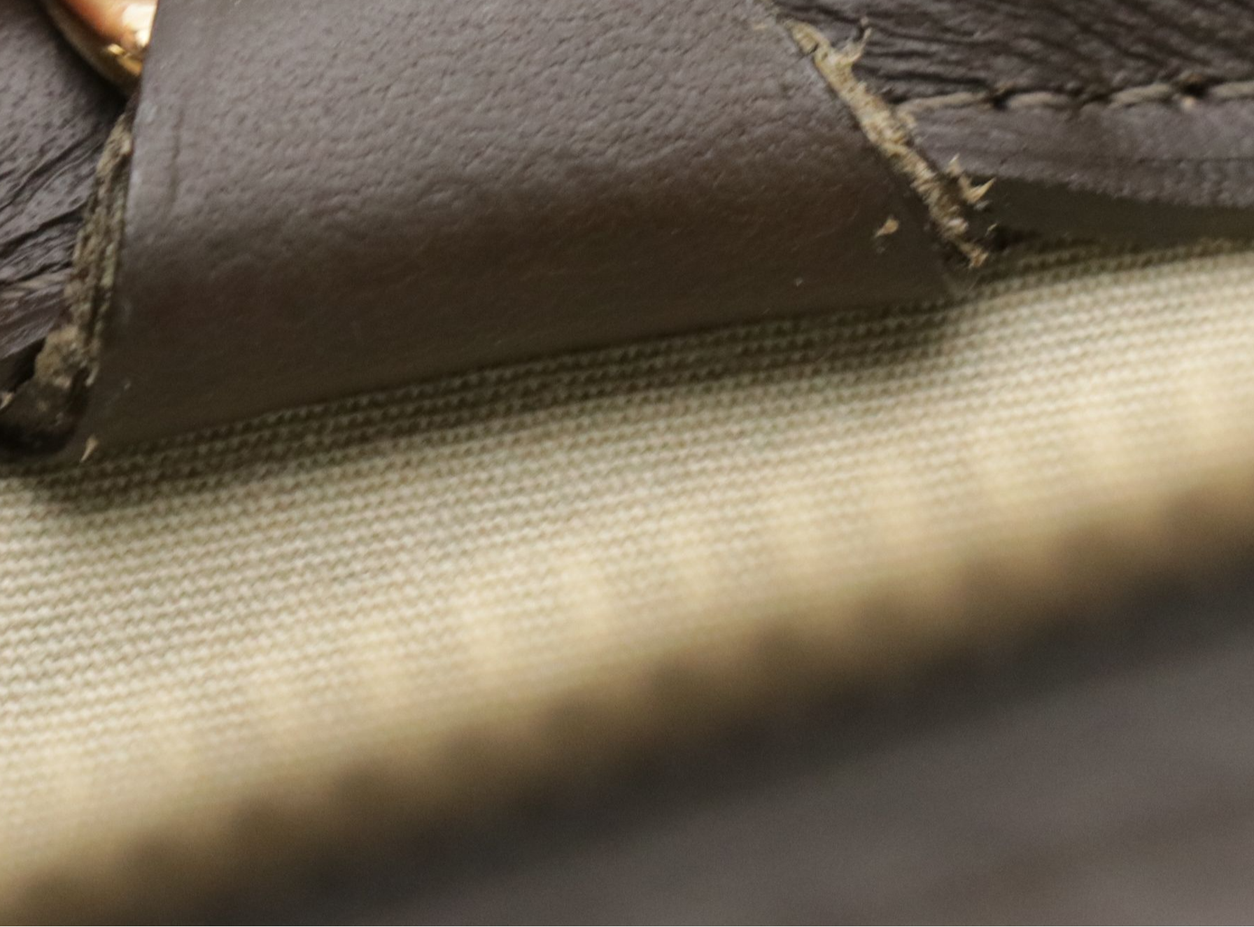 Louis Vuitton Josephine PM Bag in Monogram Mini Lin Canvas & Dark Brown Leather