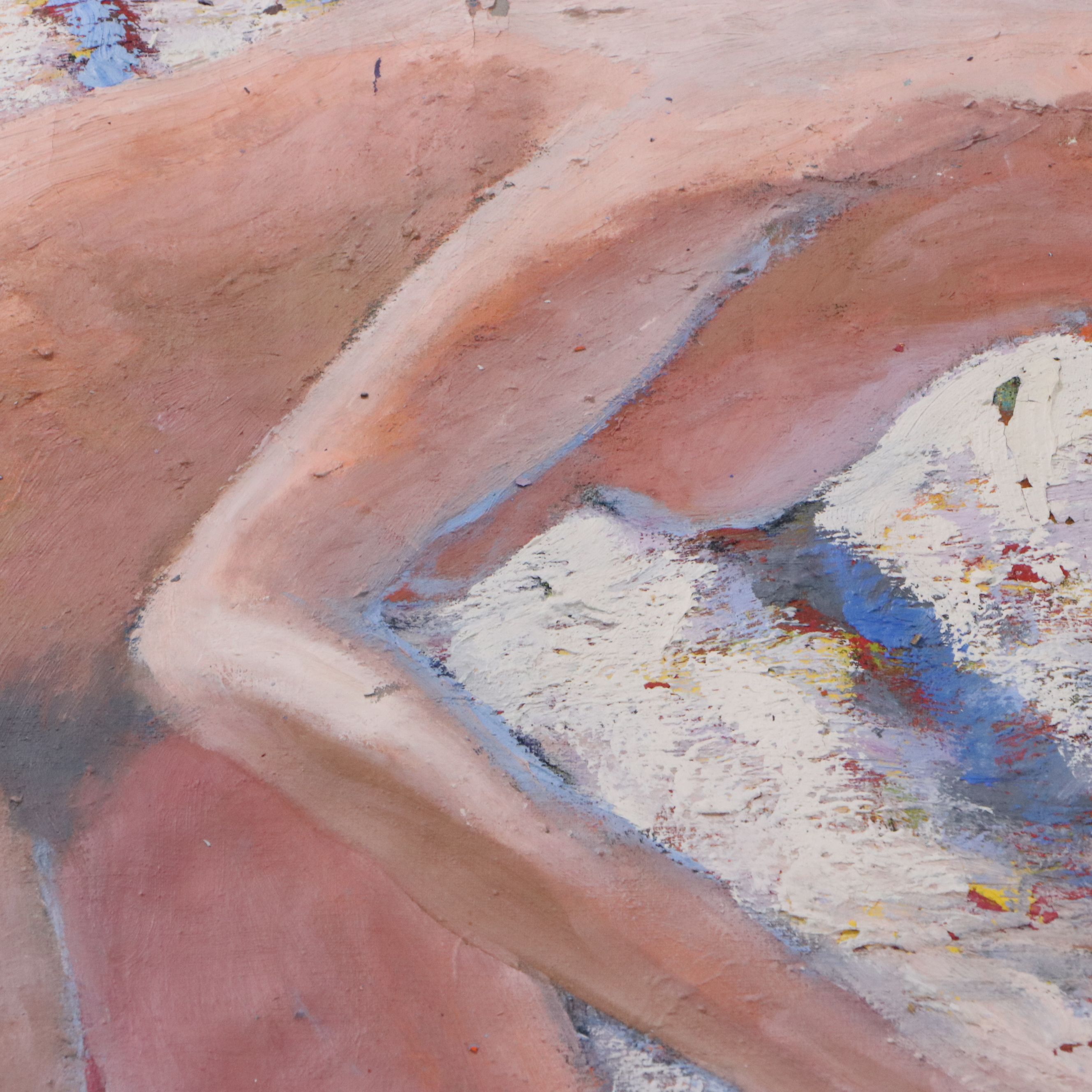 Howard Storm Monumental Acrylic Painting of Figures in Woods, Late 20th Century