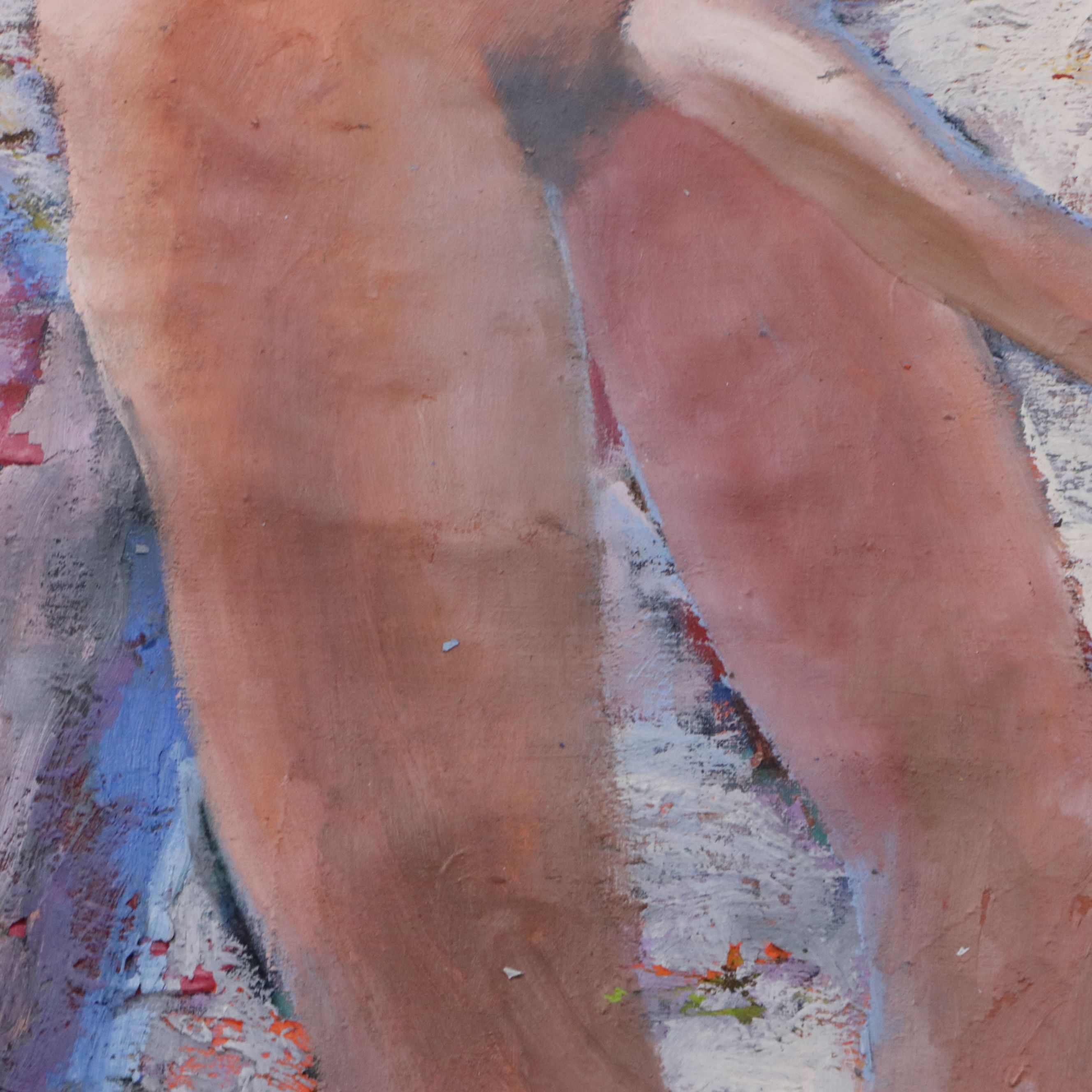 Howard Storm Monumental Acrylic Painting of Figures in Woods, Late 20th Century