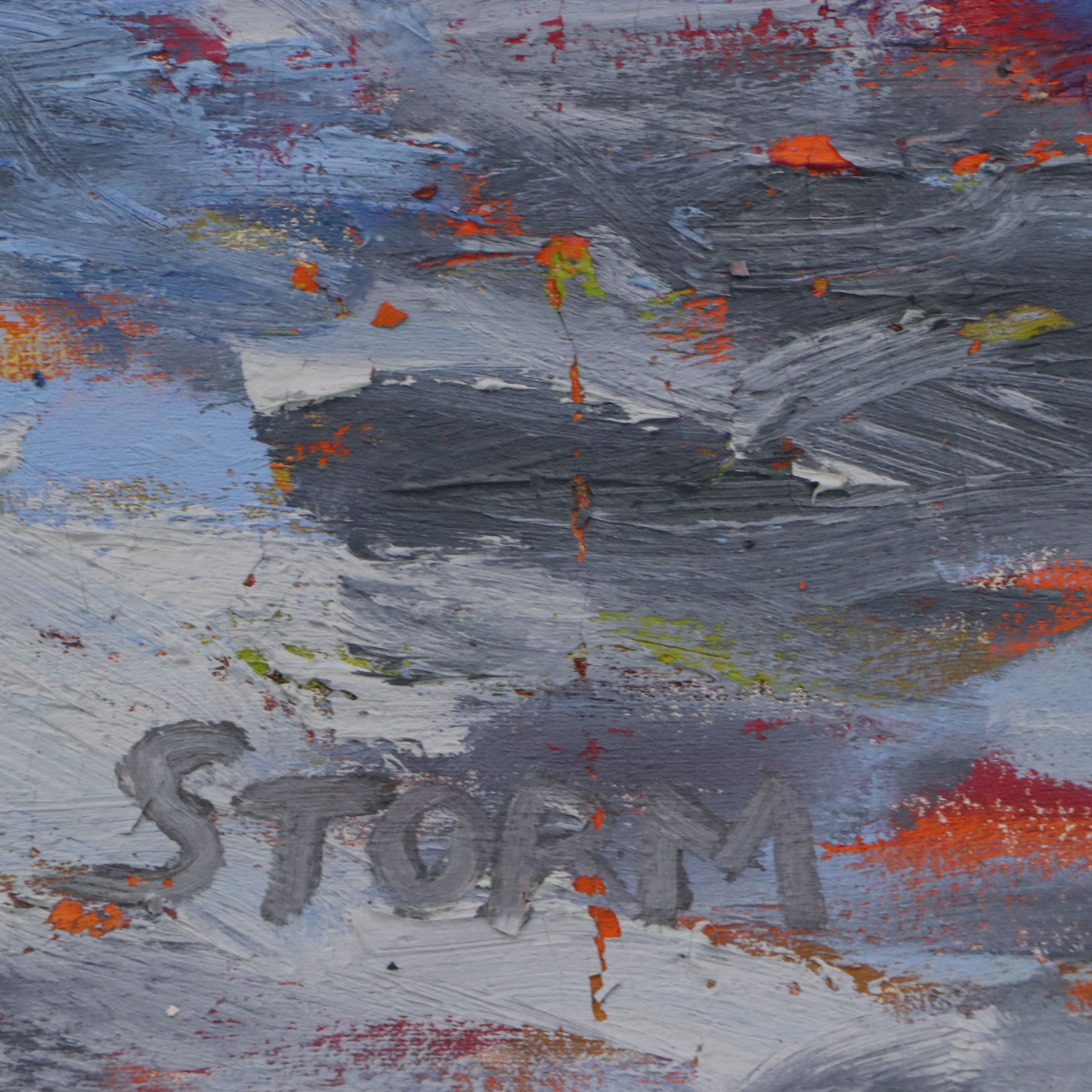 Howard Storm Monumental Acrylic Painting of Figures in Woods, Late 20th Century