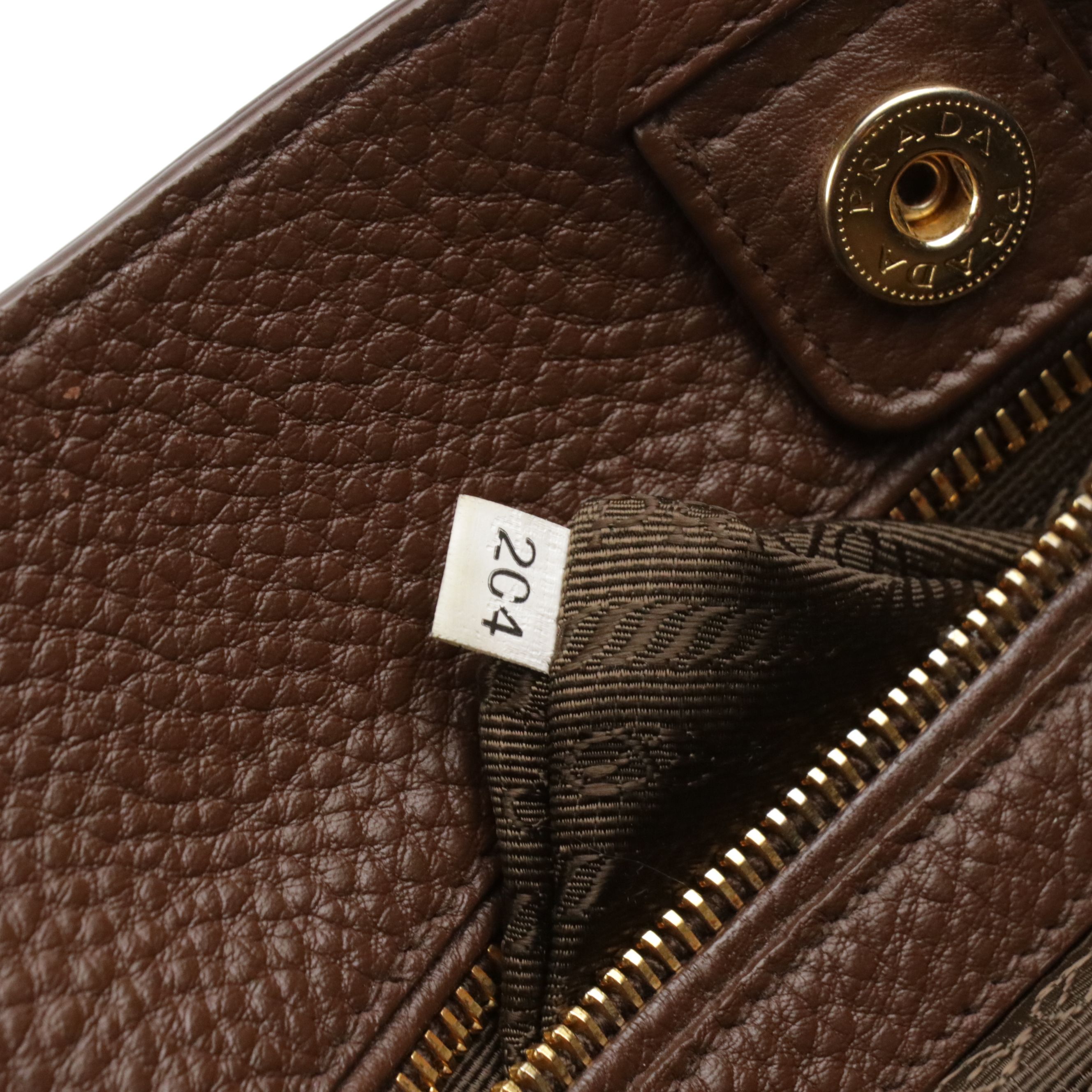 Prada Side Pocket Tote in Brown Vitello Daino Grained Leather