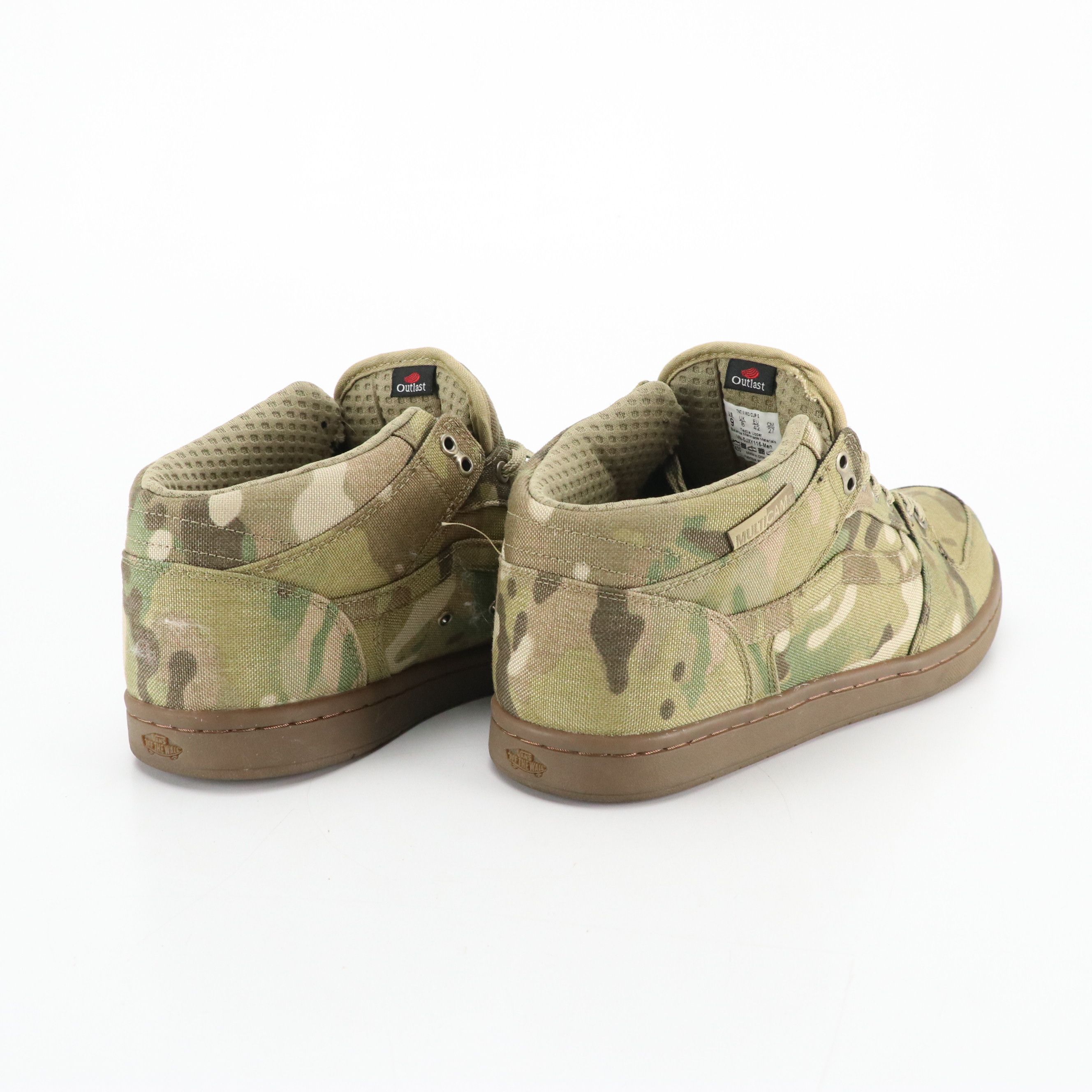 Vans TNT Mid Cup Syndicate Sneakers in Multicam Nylon Canvas, With Box