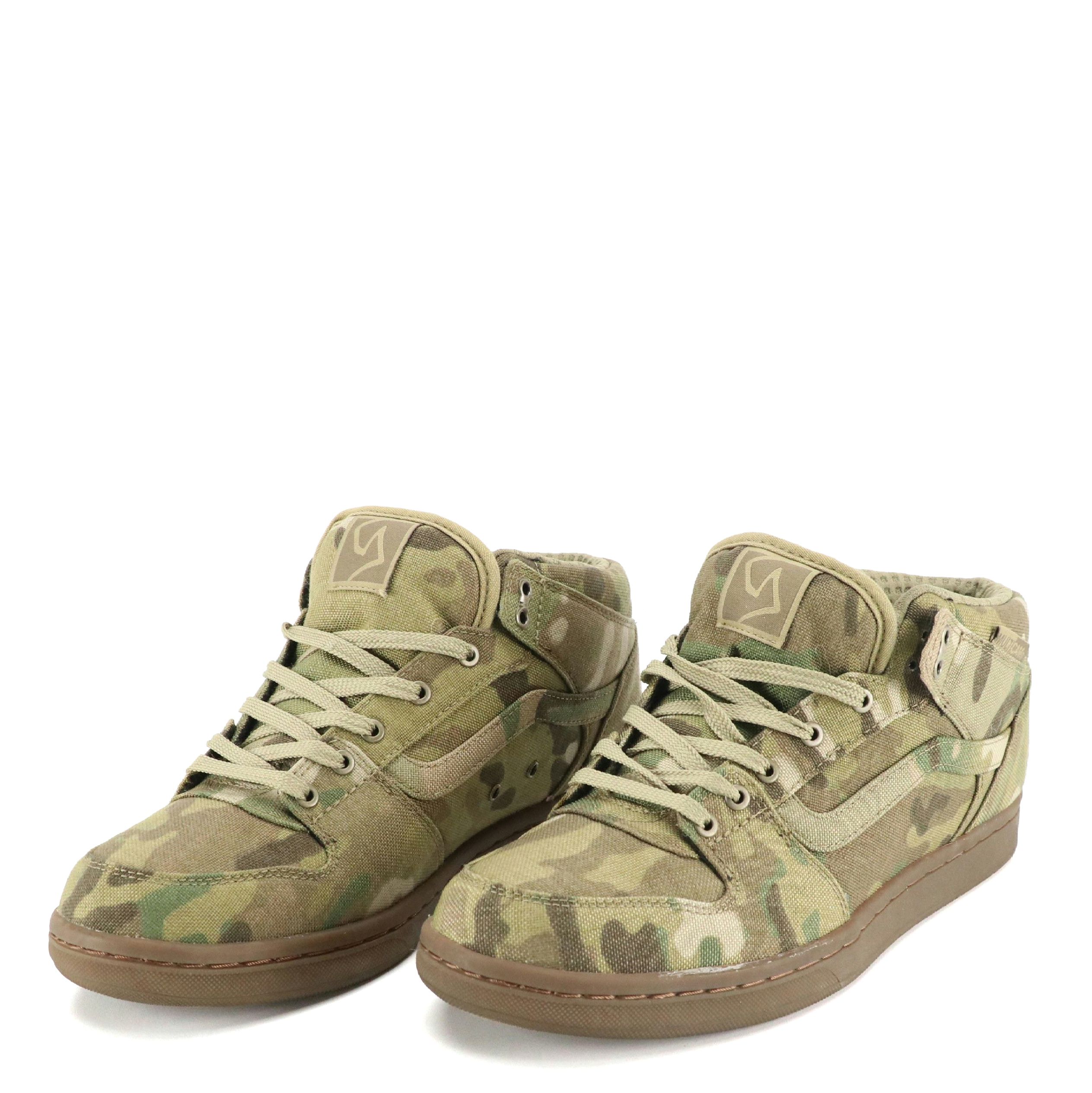 Vans TNT Mid Cup Syndicate Sneakers in Multicam Nylon Canvas, With Box