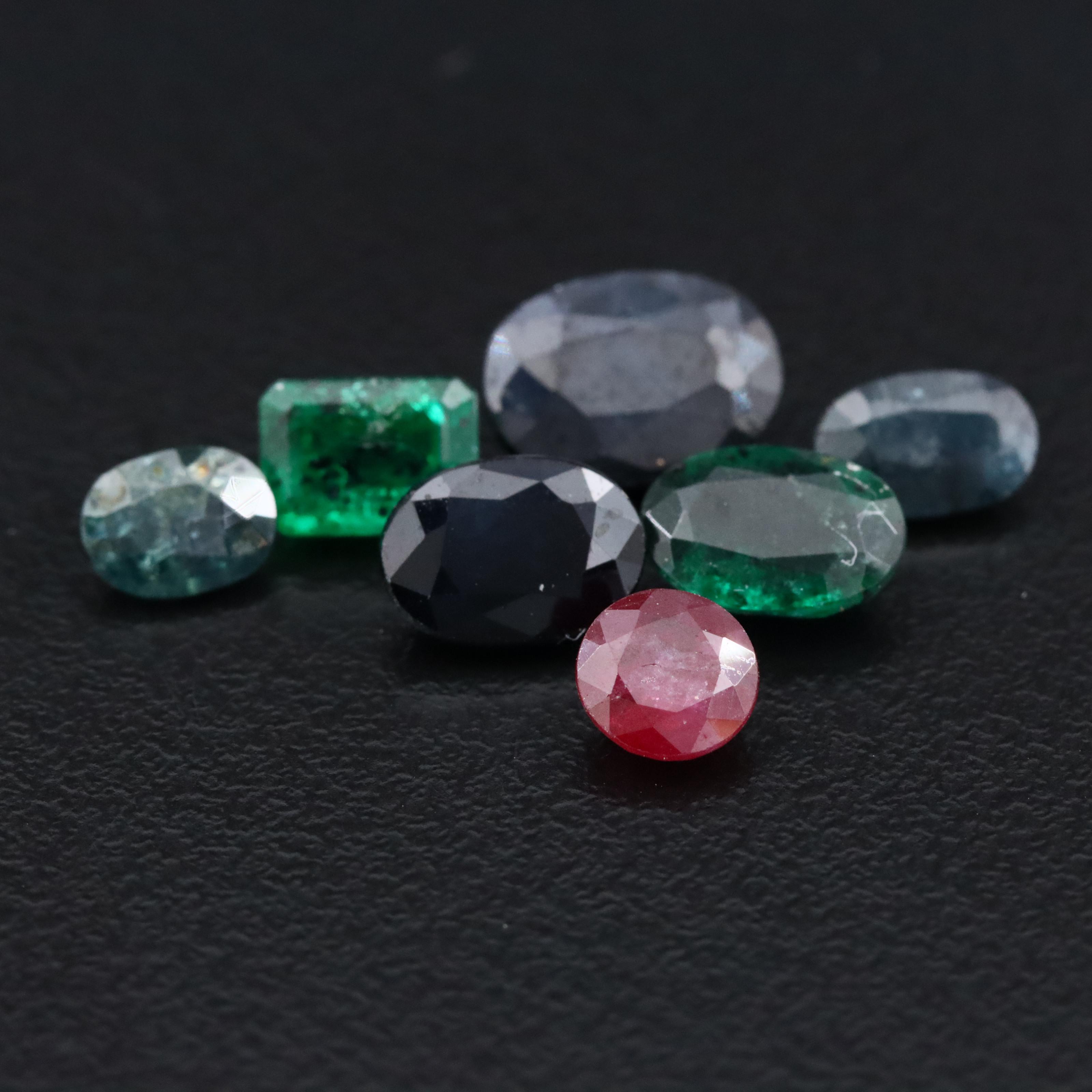 Loose 5.49 CTW Emeralds, Ruby and Sapphires